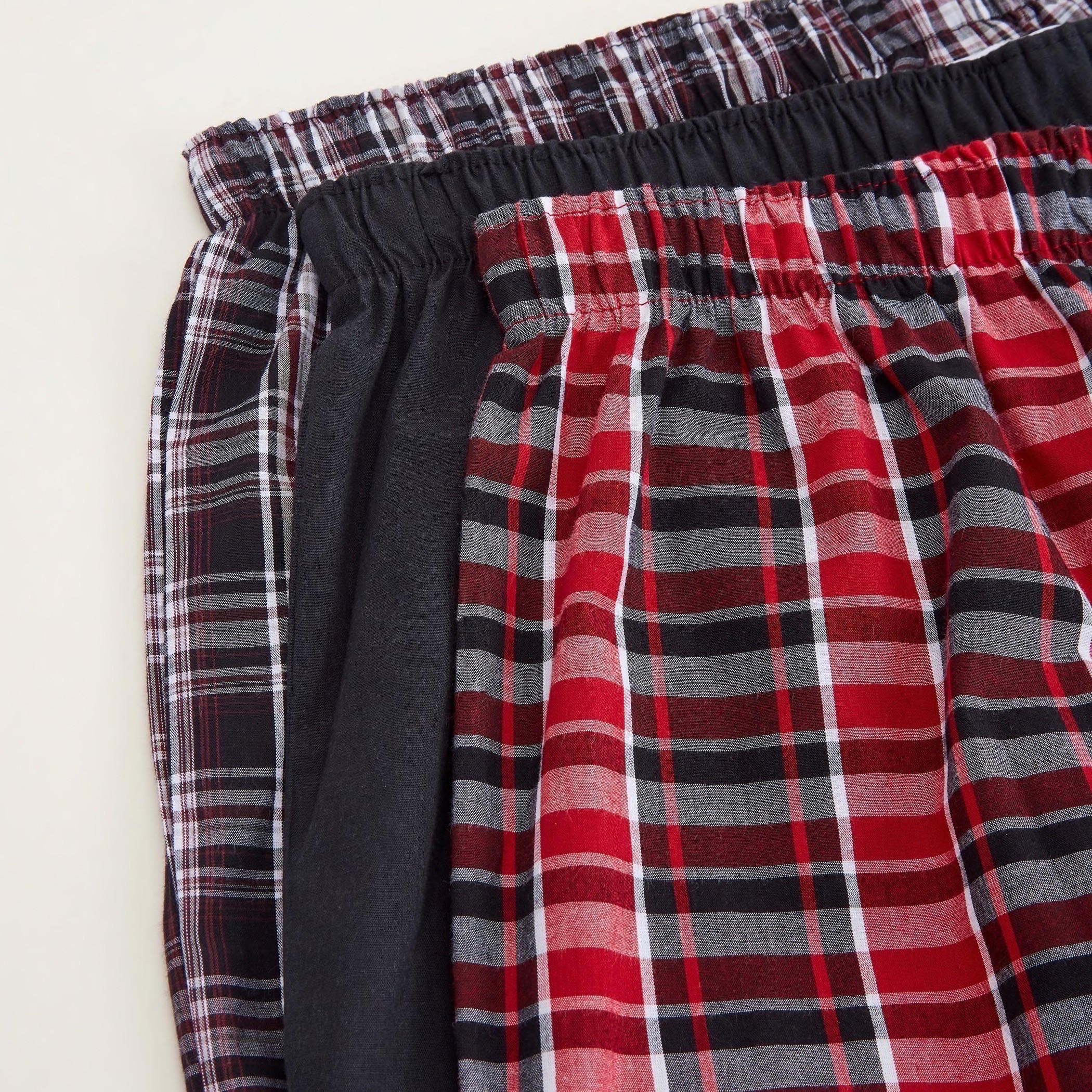 سراويل بوكسر مربعات بخصر مطّاطي - طقم من 3 قطع-men-clothing-innerwear-underwear-image-2