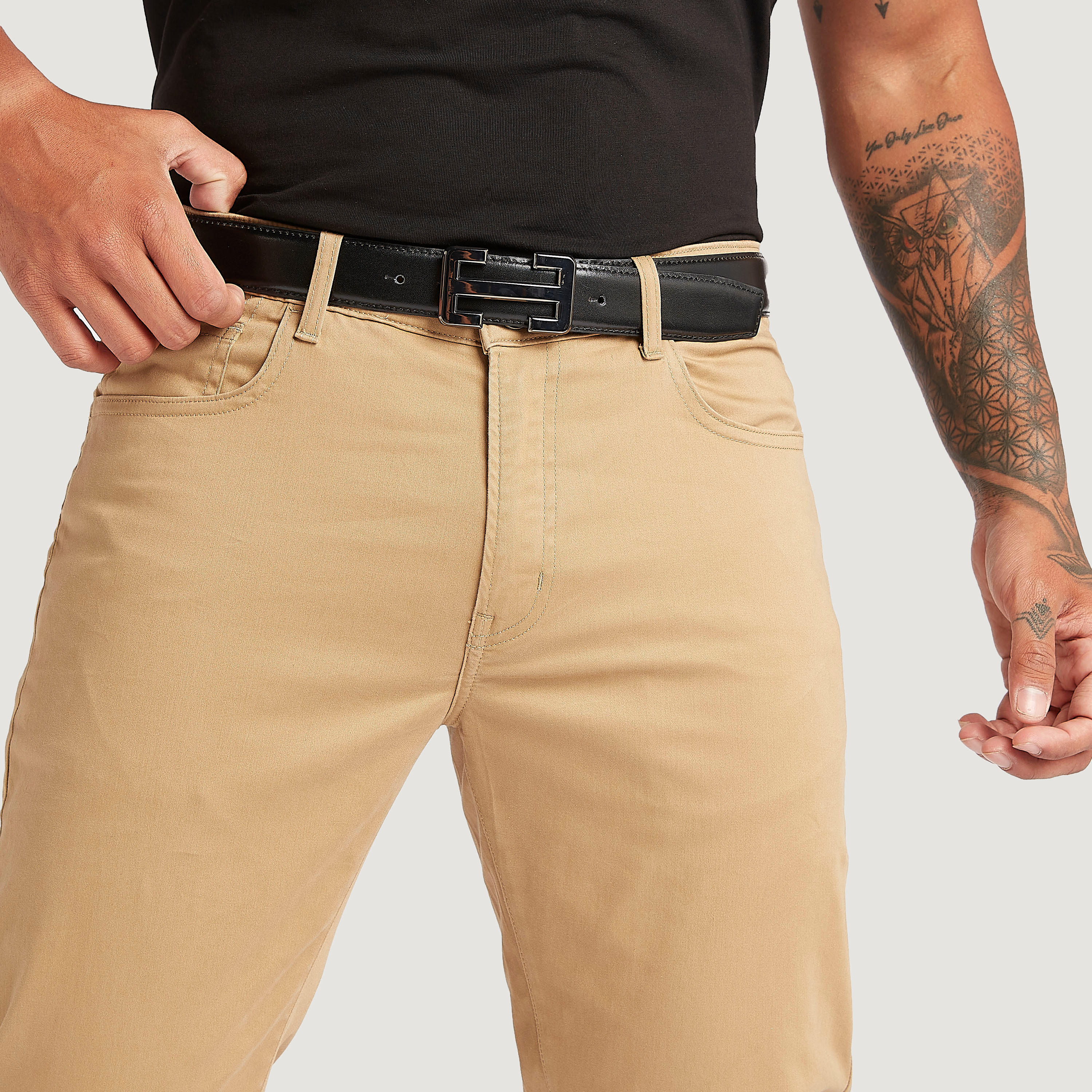 Solid Belt with Plate Buckle-men-beltsandwallets-belts-image-2