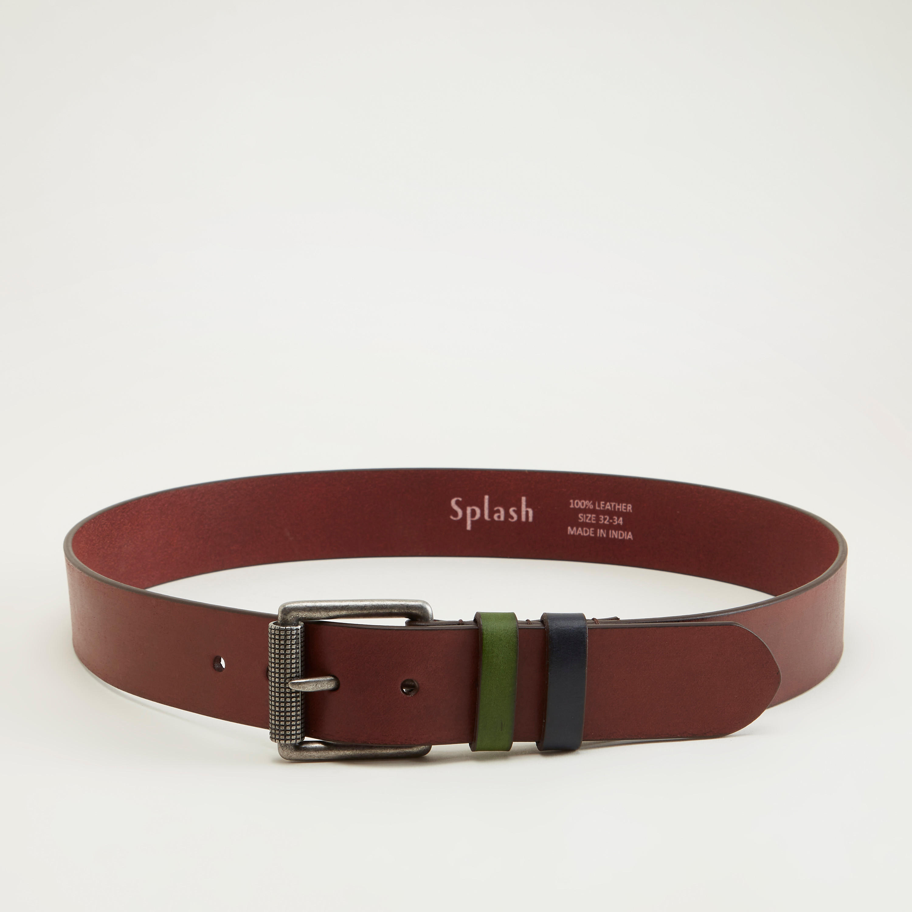 حزام جلد سادة بإبزيم بدبوس للإغلاق-men-beltsandwallets-belts-image-2