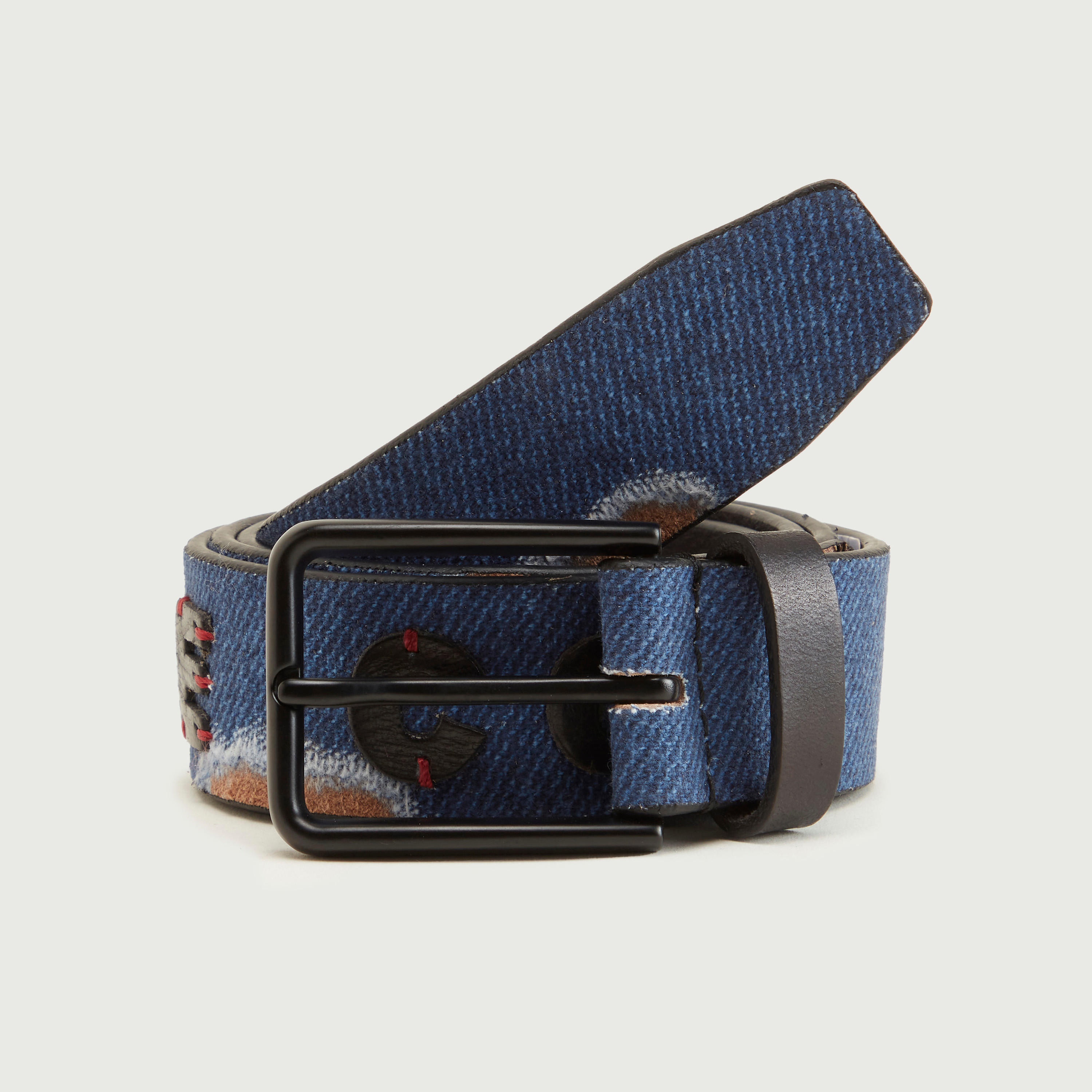 حزام بإبزيم دبوس وطبعات وتفاصيل مزخرفة من لي كوبر-men-beltsandwallets-belts-image-1