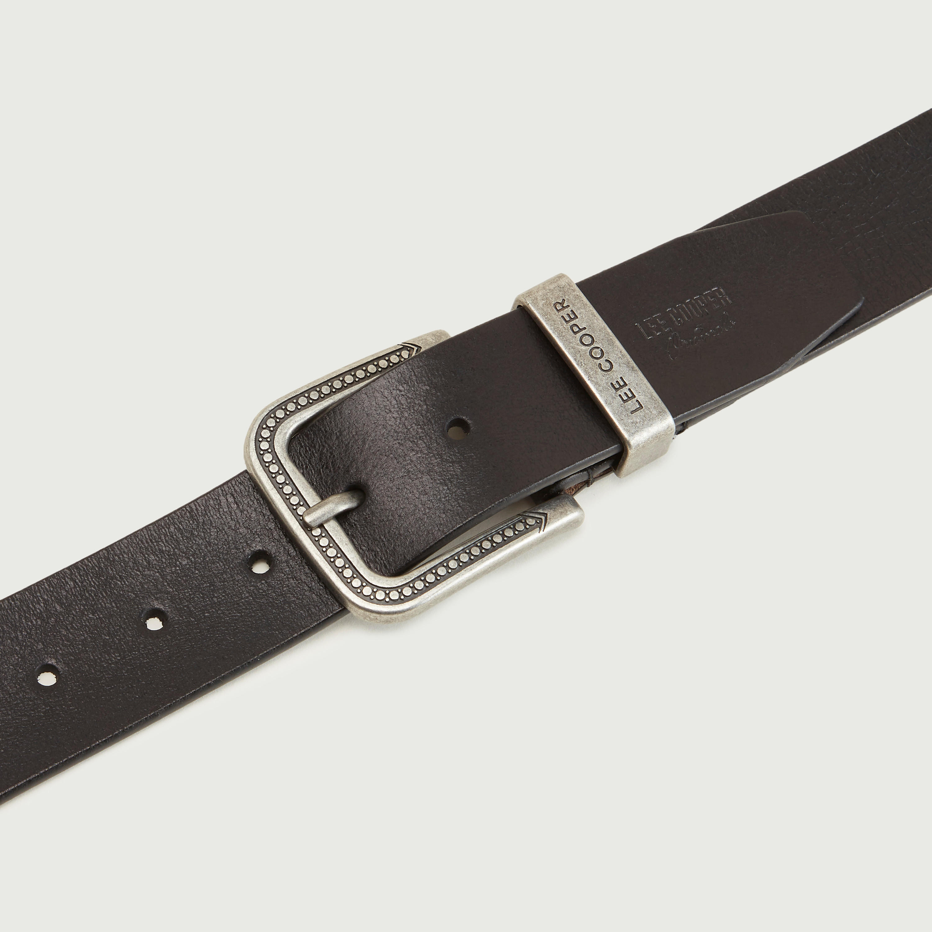 حزام سادة بإبزيم بدبوس من لي كوبر-men-beltsandwallets-belts-image-5