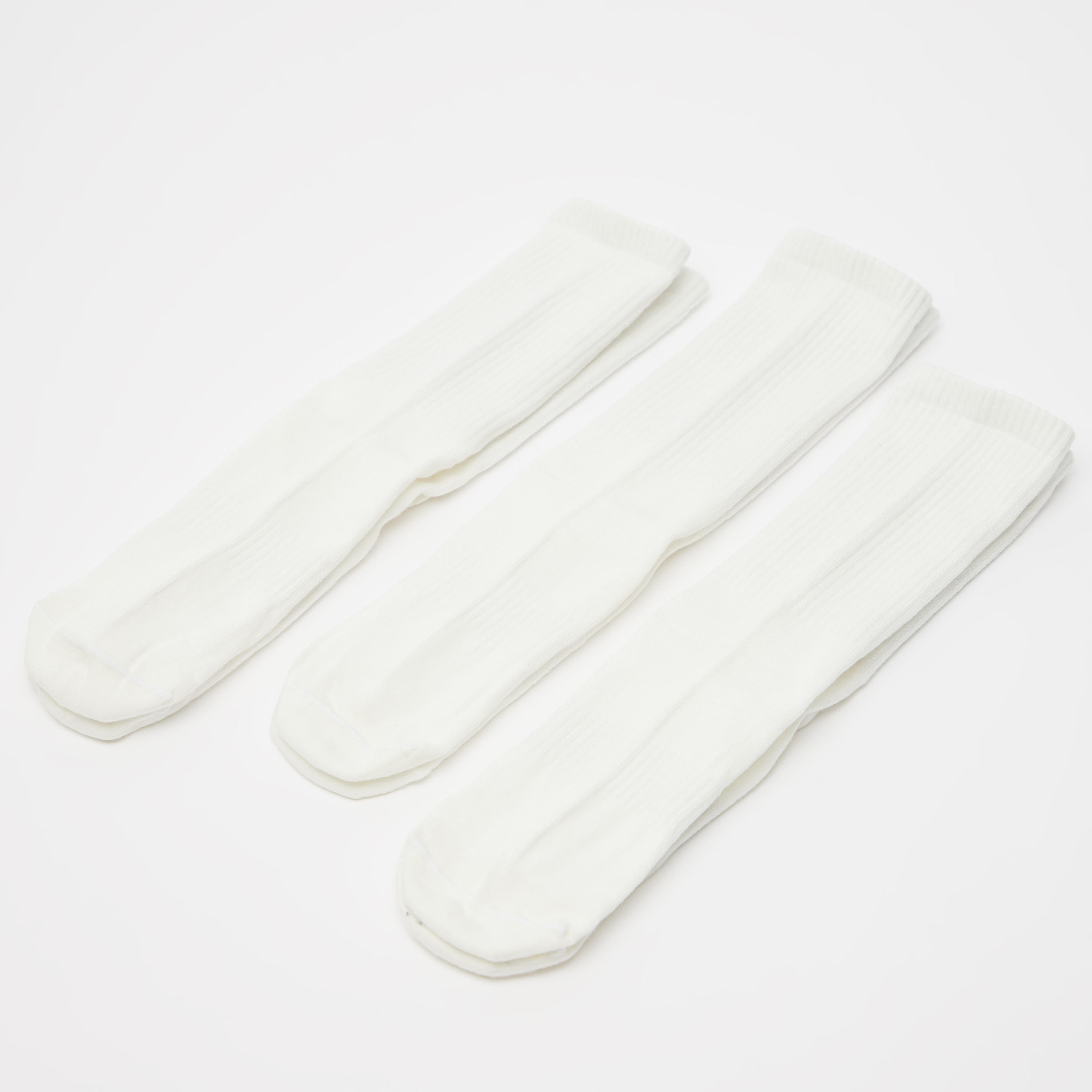 جوارب بارزة الملمس بطول ربلة الساق بحواف مضلّعة - طقم من 3 أزواج-men-socks-image-3
