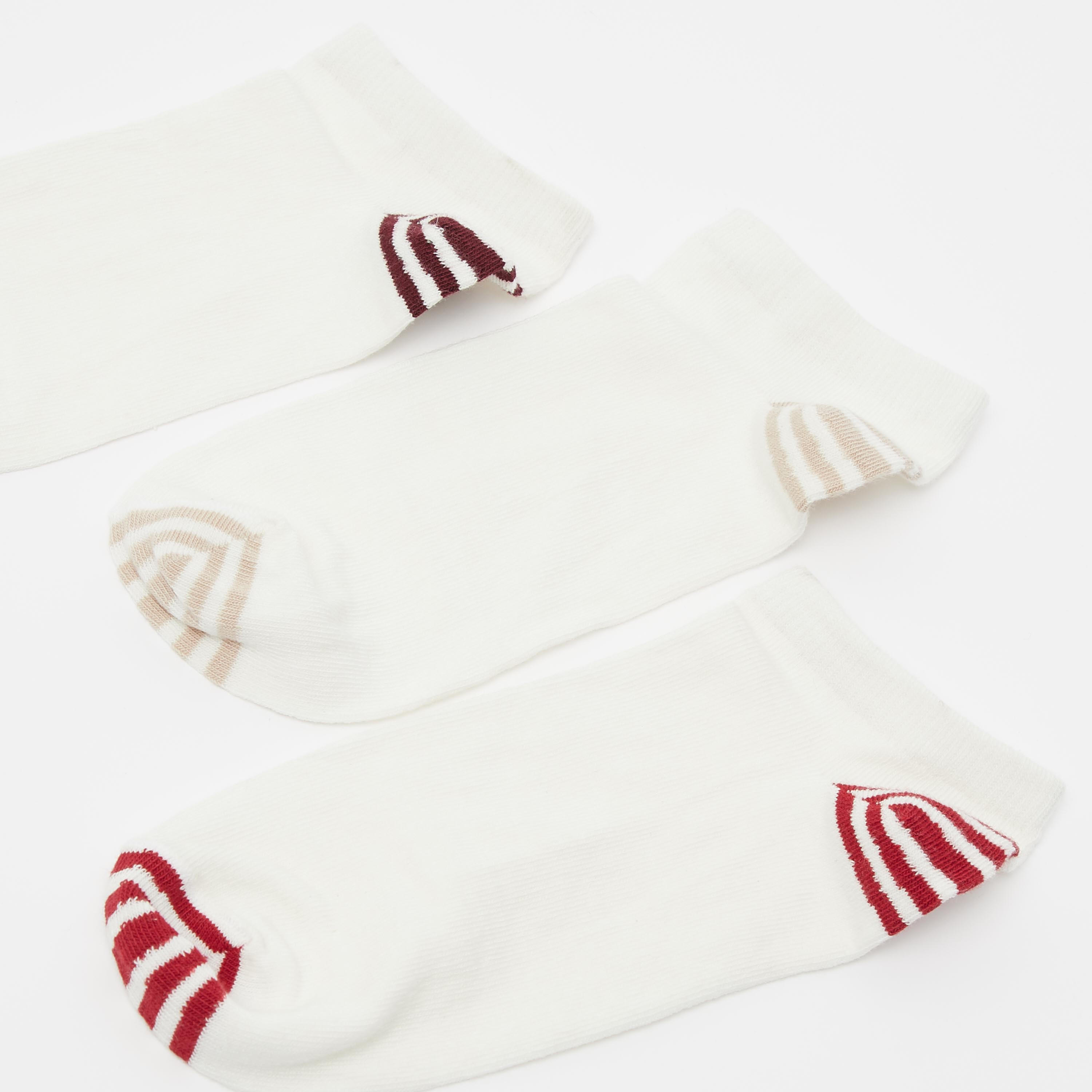 جوارب بارزة الملمس بطول الكاحل بحوّاف مطاطية - طقم من 3 أزواج-men-socks-image-2