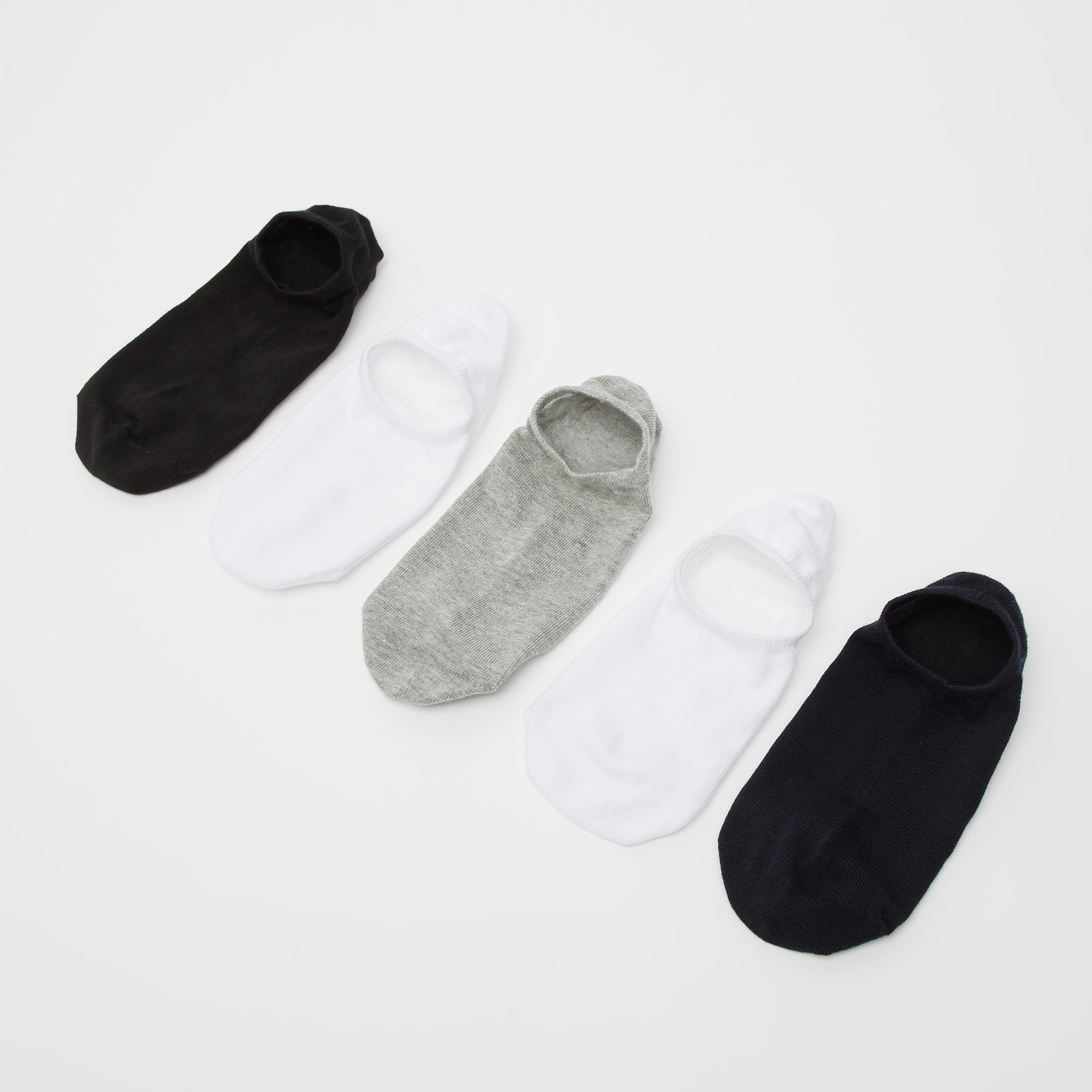 جوارب شفّافة بارزة الملمس بأطراف مطّاطيّة - طقم من 5 قطع-men-socks-image-1