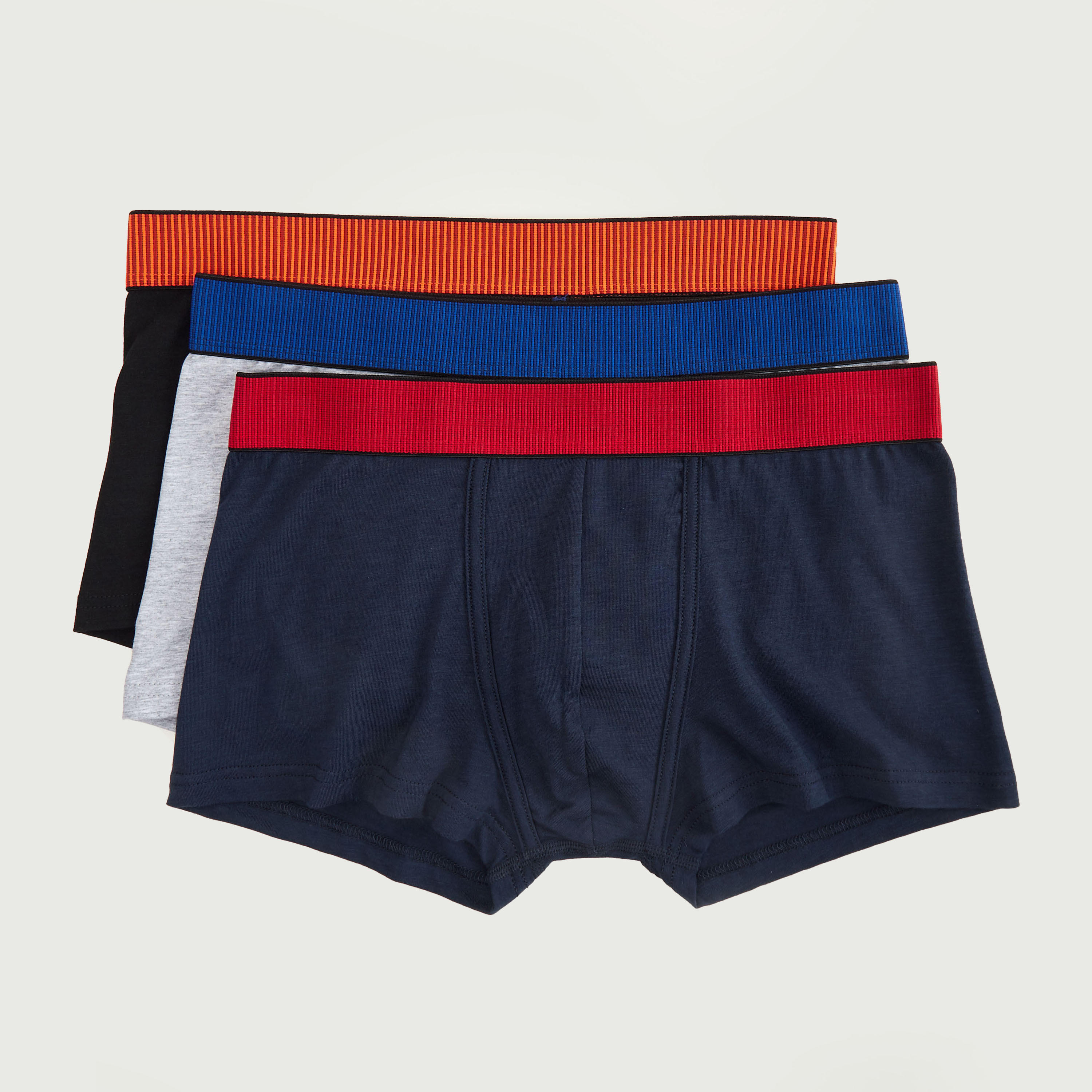 شورتات ترانك مستدامة بخصر مطّاطي متباين - طقم من 3 قطع-men-clothing-innerwear-underwear-image-1