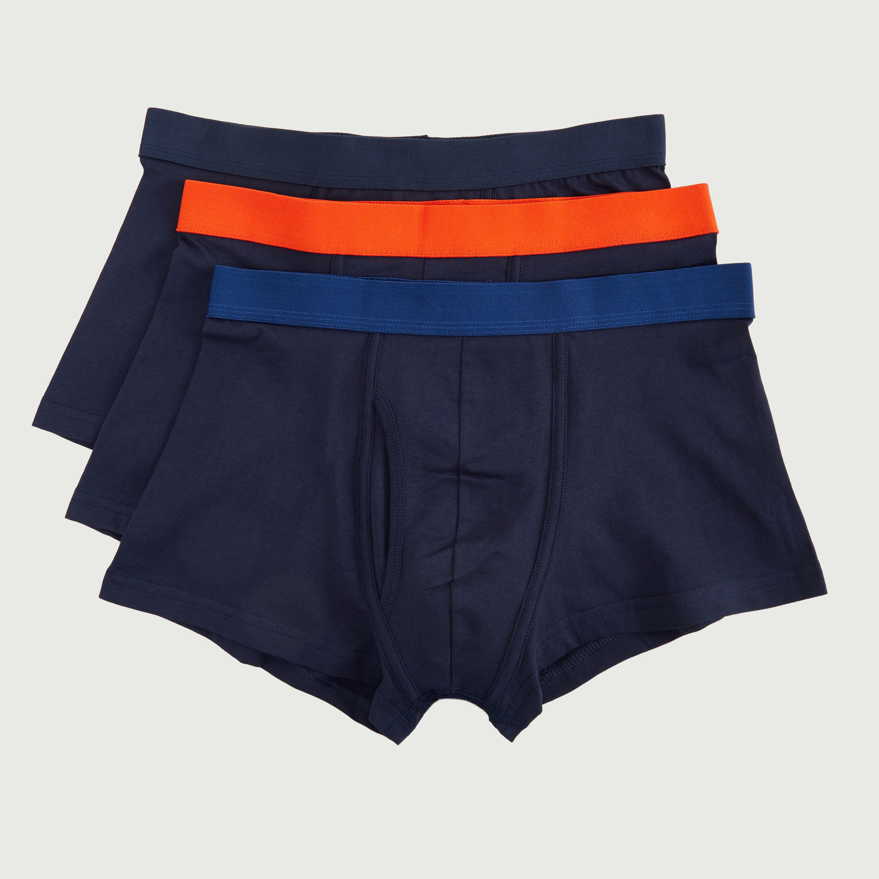 شورتات ترانك داخليّة سادة بخصر مطّاطي- طقم من 3 قطع-men-clothing-innerwear-underwear-image-1