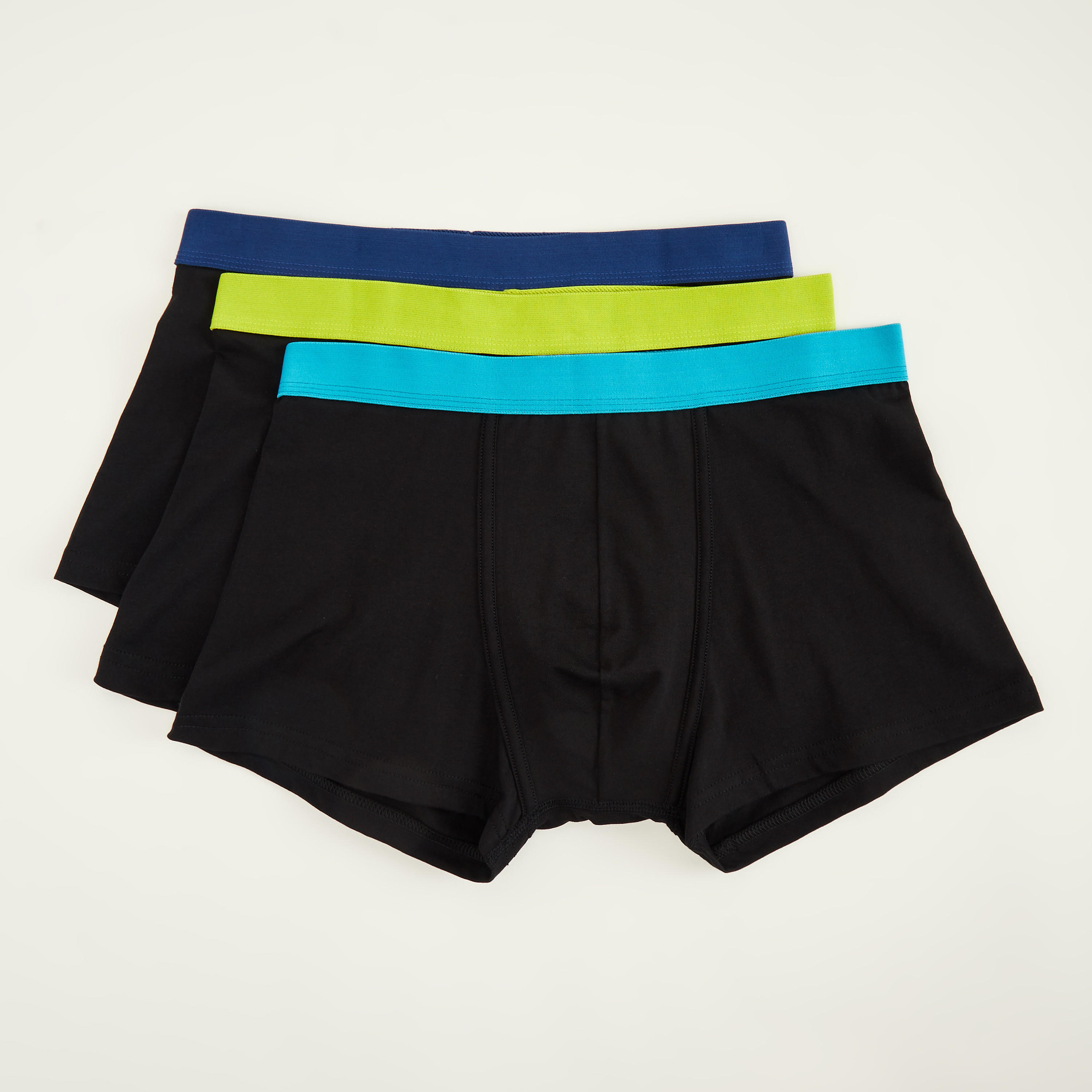 شورتات ترانك داخليّة سادة بخصر مطّاطي- طقم من قطعتين-men-clothing-innerwear-underwear-image-1