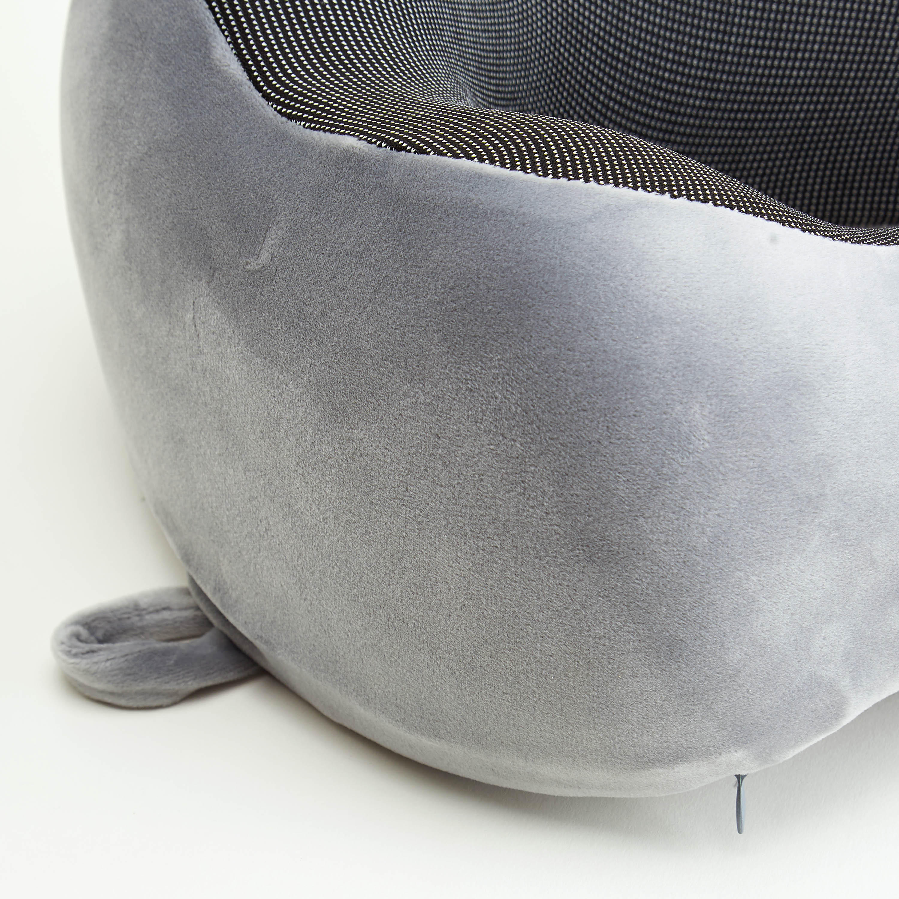 Solid Neck Pillow with Drawstring Closure-travel-accessories-image-5