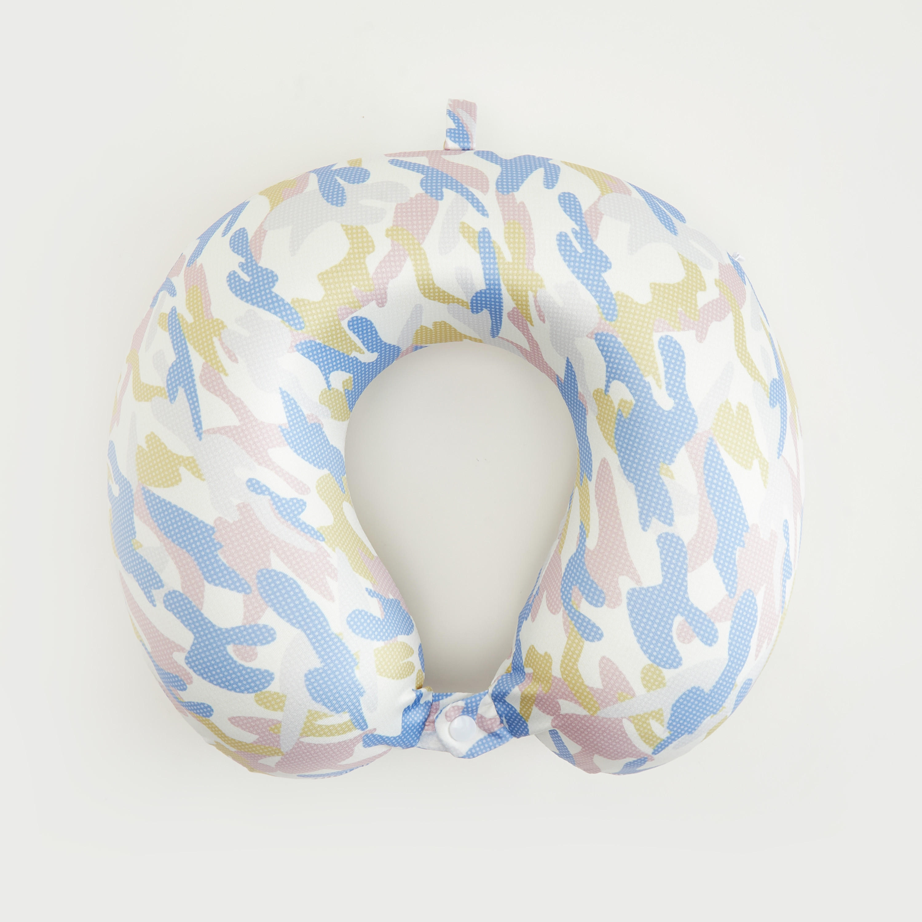 Printed Neck Pillow with Snap Button Closure-travel-accessories-image-4