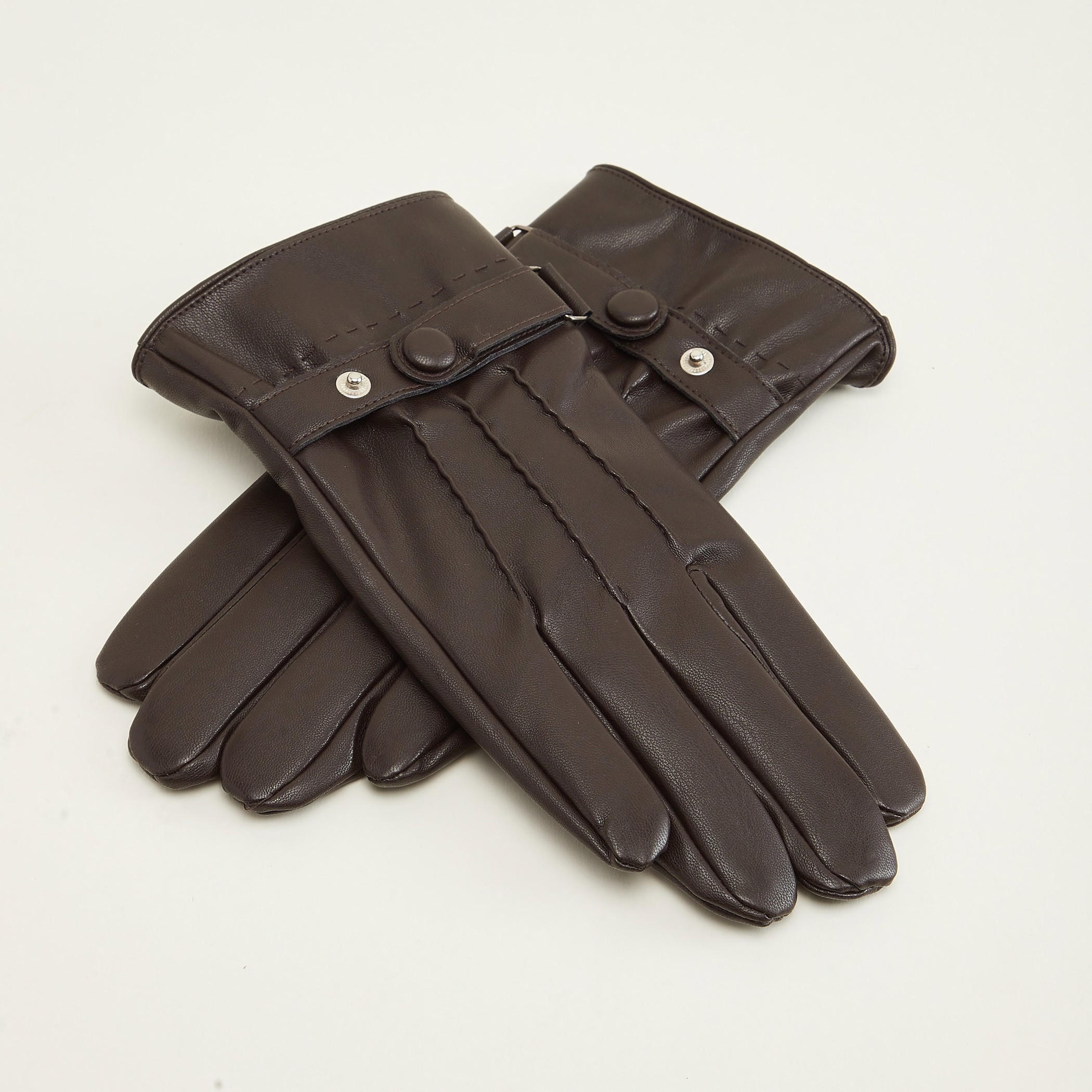 قفّازات سادة بزر إغلاق كبّاس-men-scarvesandgloves-image-4