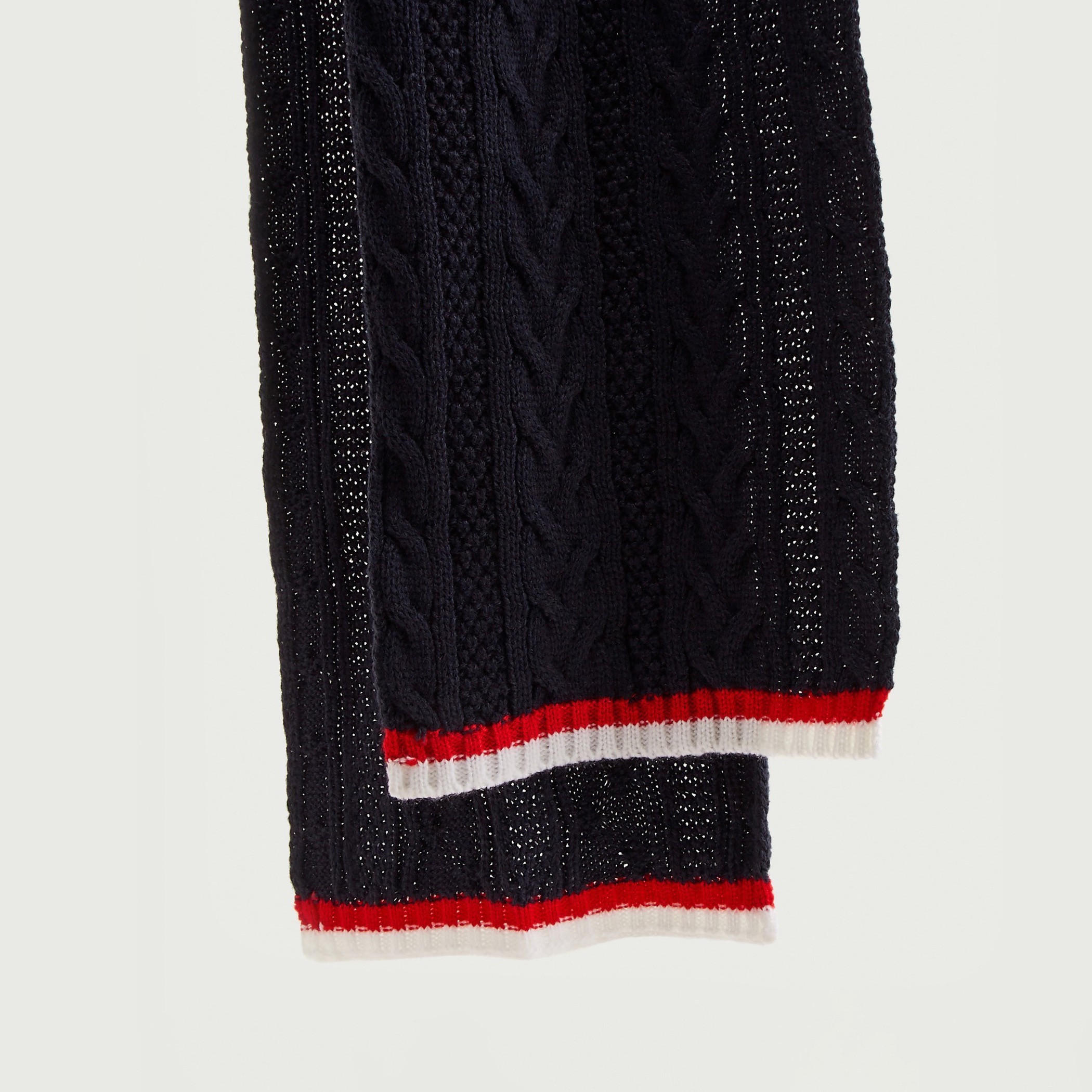 Textured Scarf with Striped Hem-men-scarvesandgloves-image-1