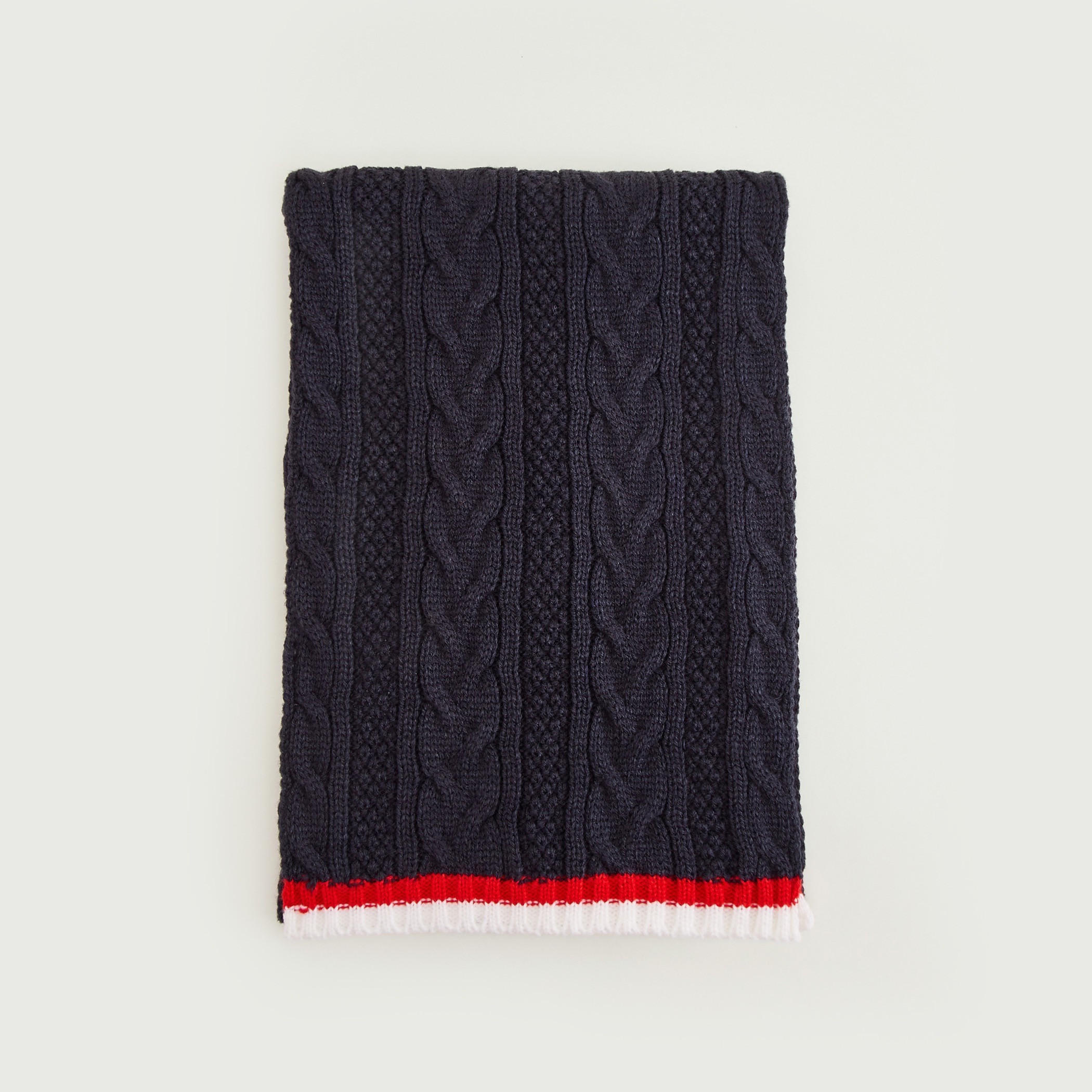 Textured Scarf with Striped Hem-men-scarvesandgloves-image-3