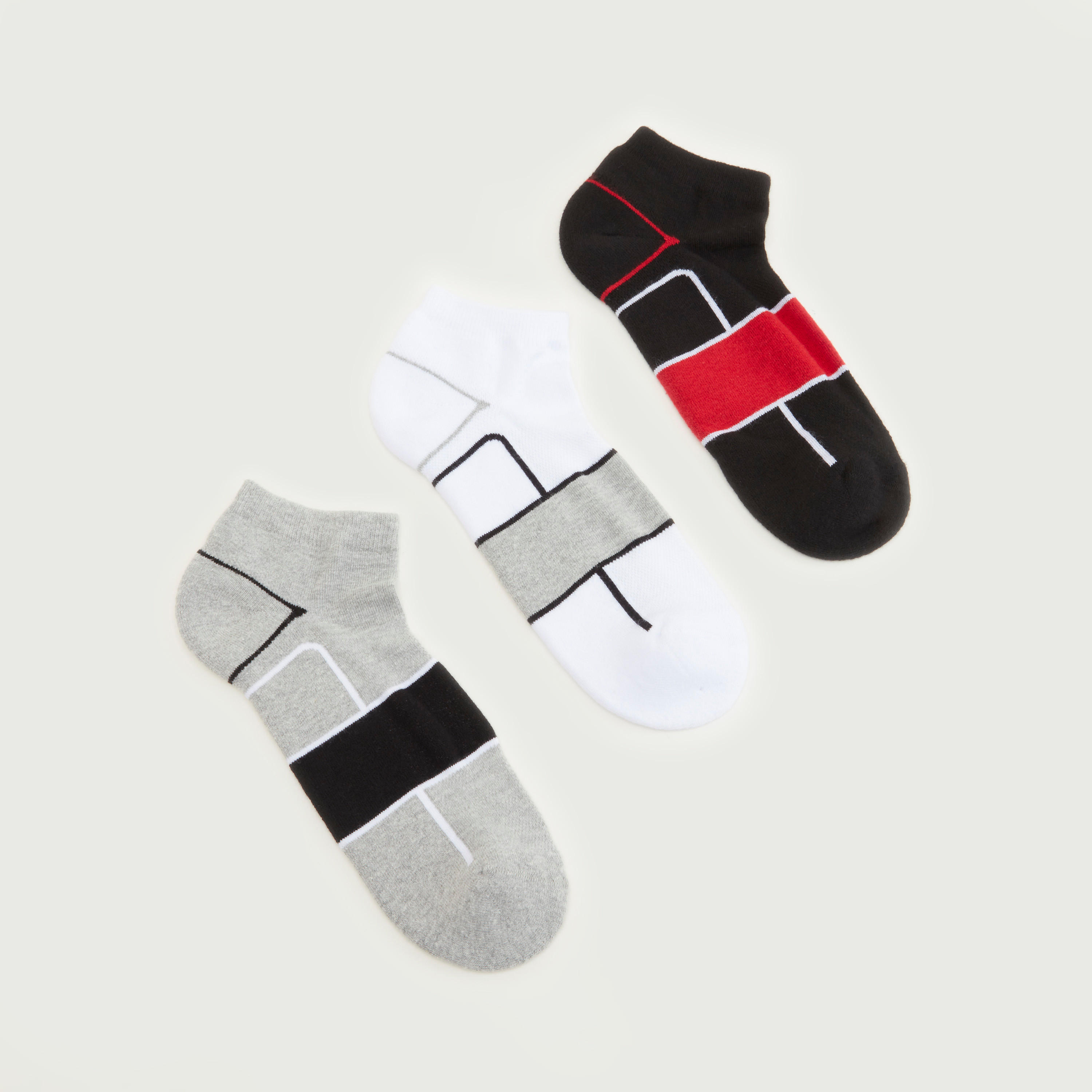 جوارب بطول الكاحل - طقم من 3 أزواج-men-socks-image-4