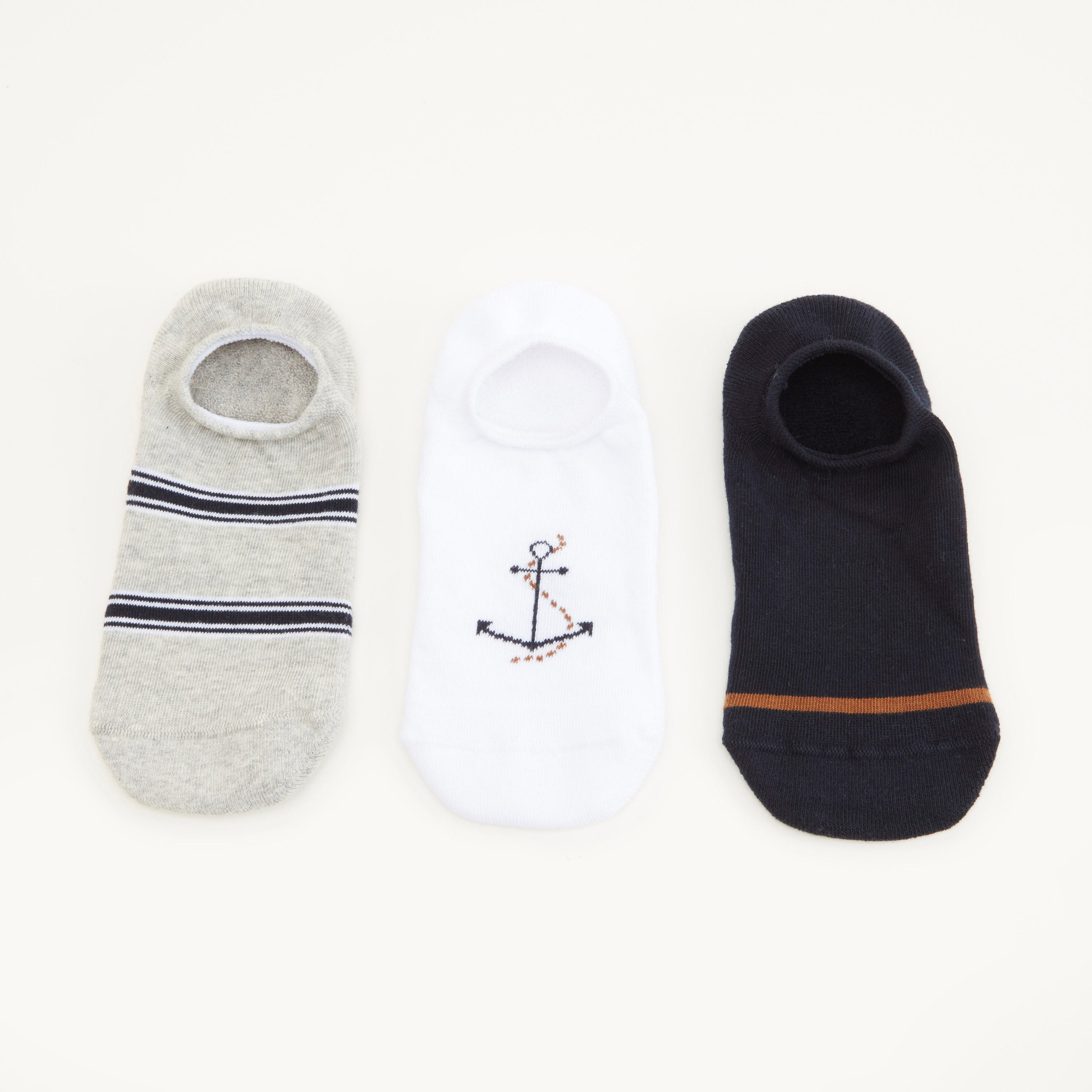 جوارب غير مرئية متنوعة - طقم من 3 أزواج-men-socks-image-1