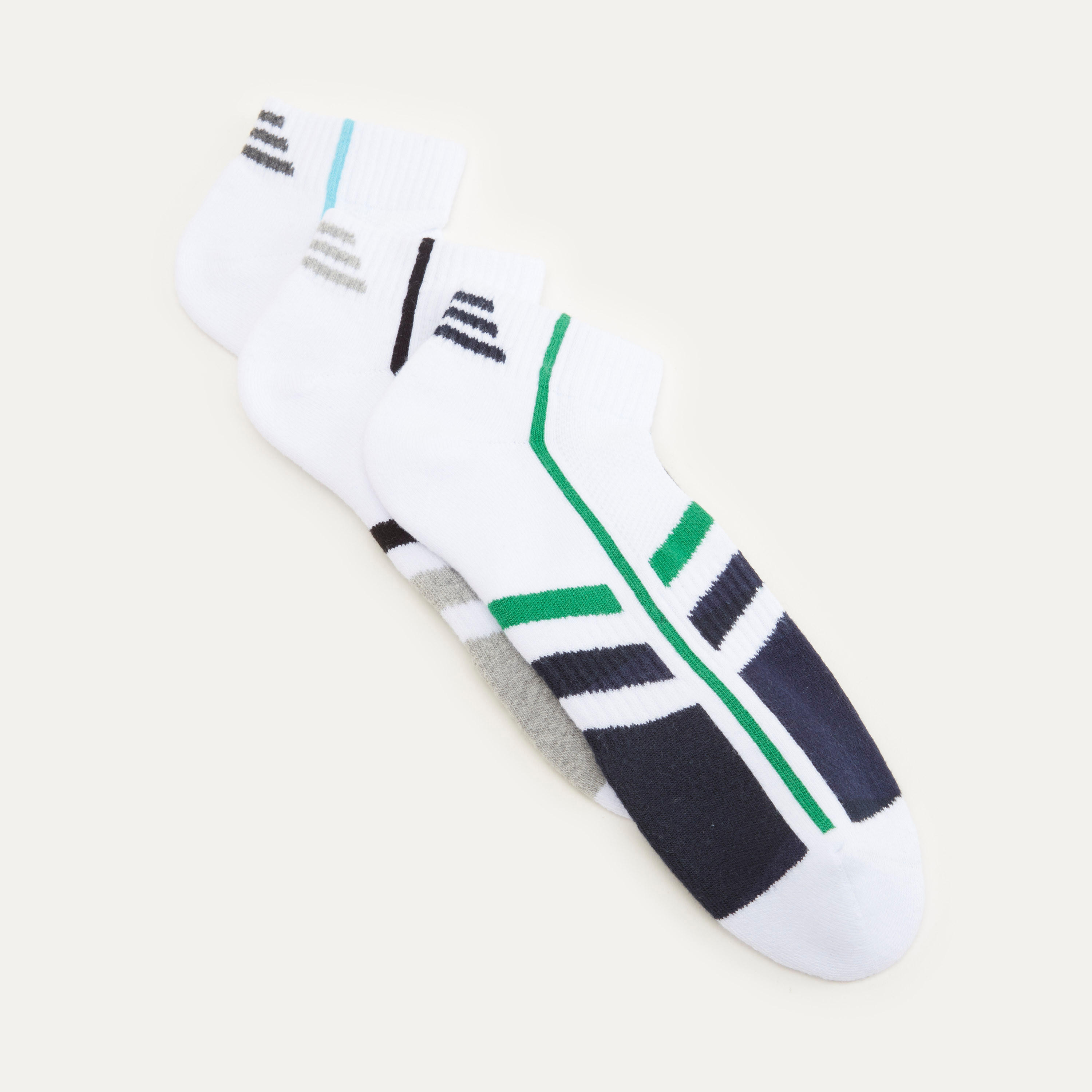 Set of 3 - Striped Ankle Length Socks-men-socks-image-2