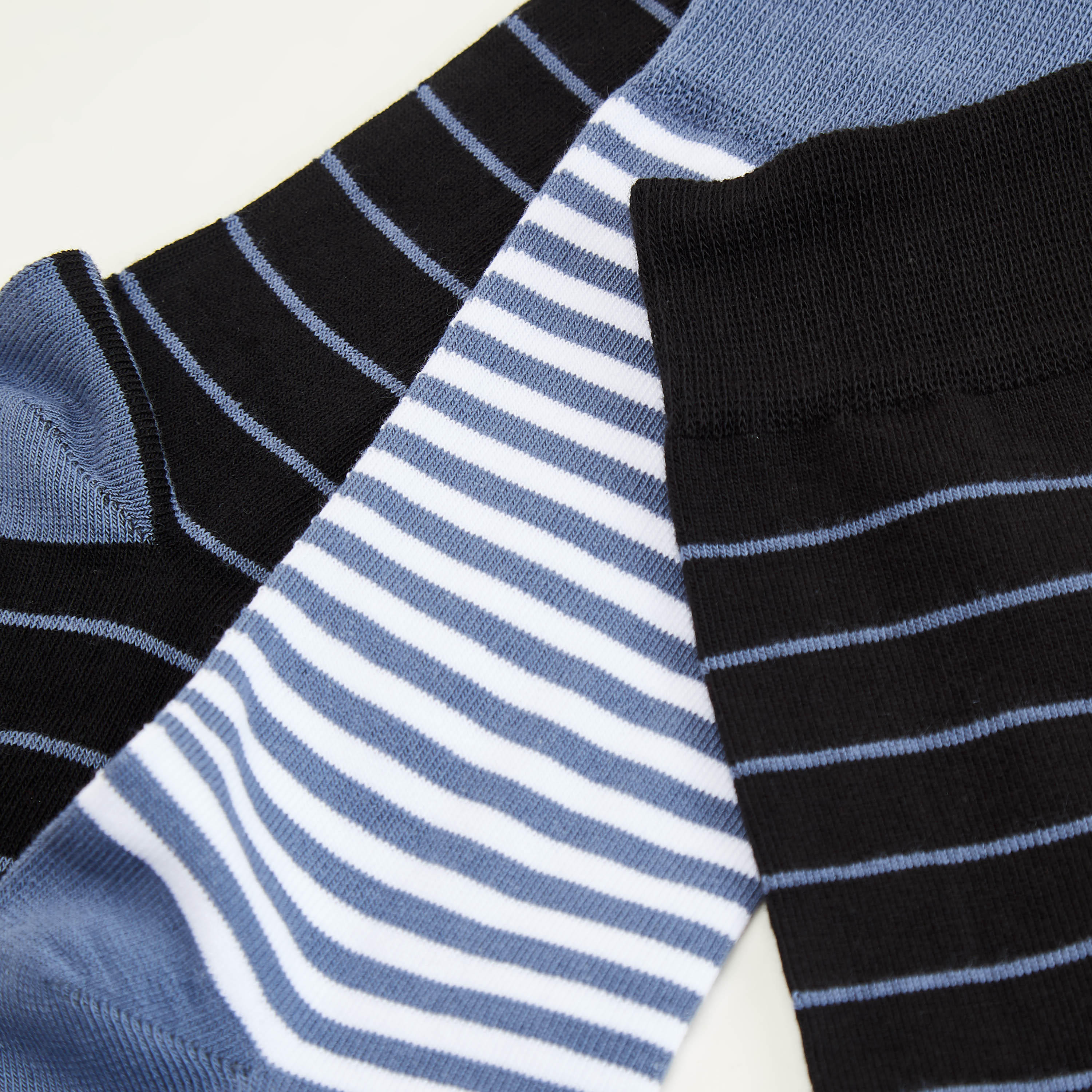 جوارب مخطّطة بطول ربلة السّاق - طقم من 3 أزواج-men-socks-image-4