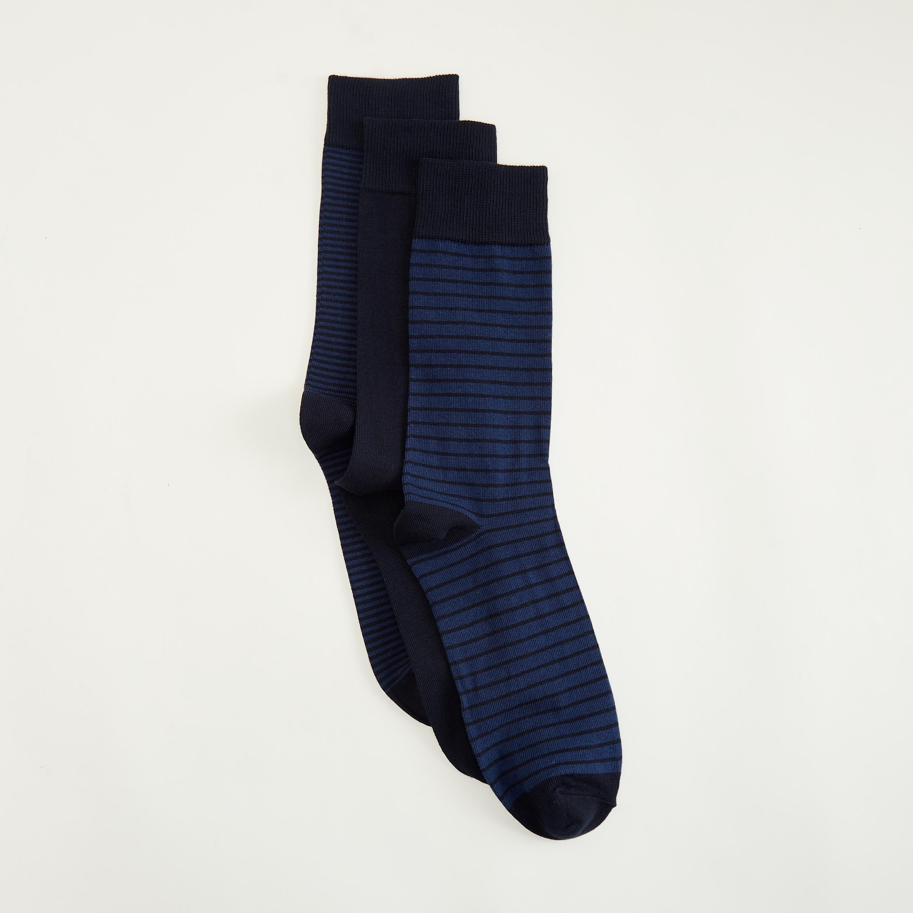 جوارب متنوّعة بطول ربلة السّاق - طقم من 3 أزواج-men-socks-image-2