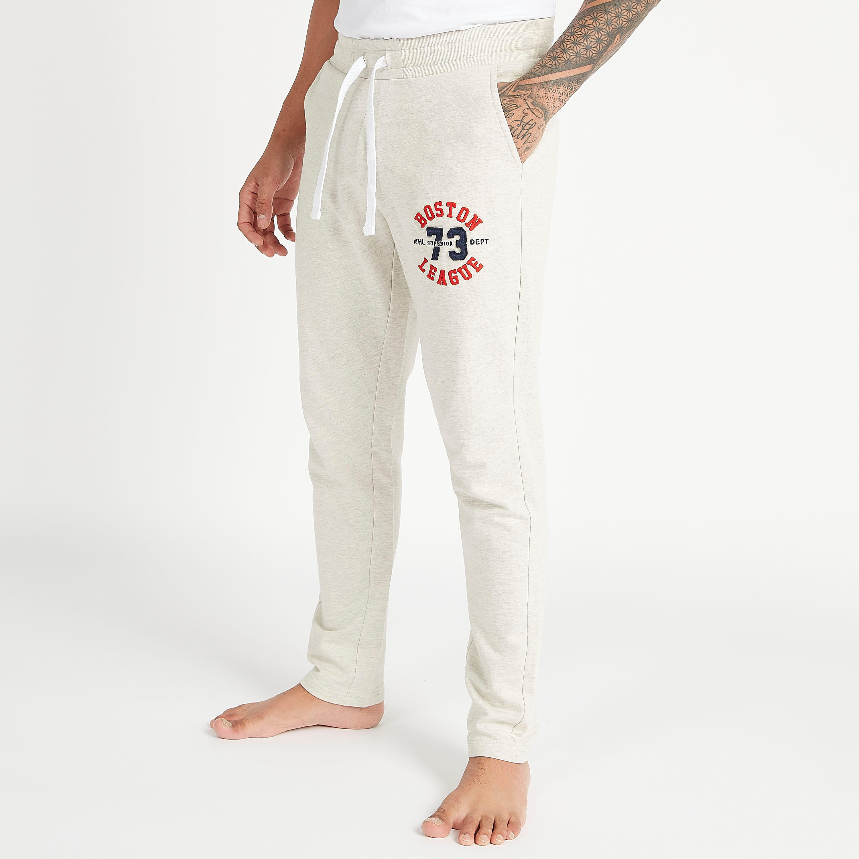 Sustainable Embroidered Pyjamas with Drawstring Closure and Pockets-men-clothing-nightwear-pyjamaandshorts-image-1