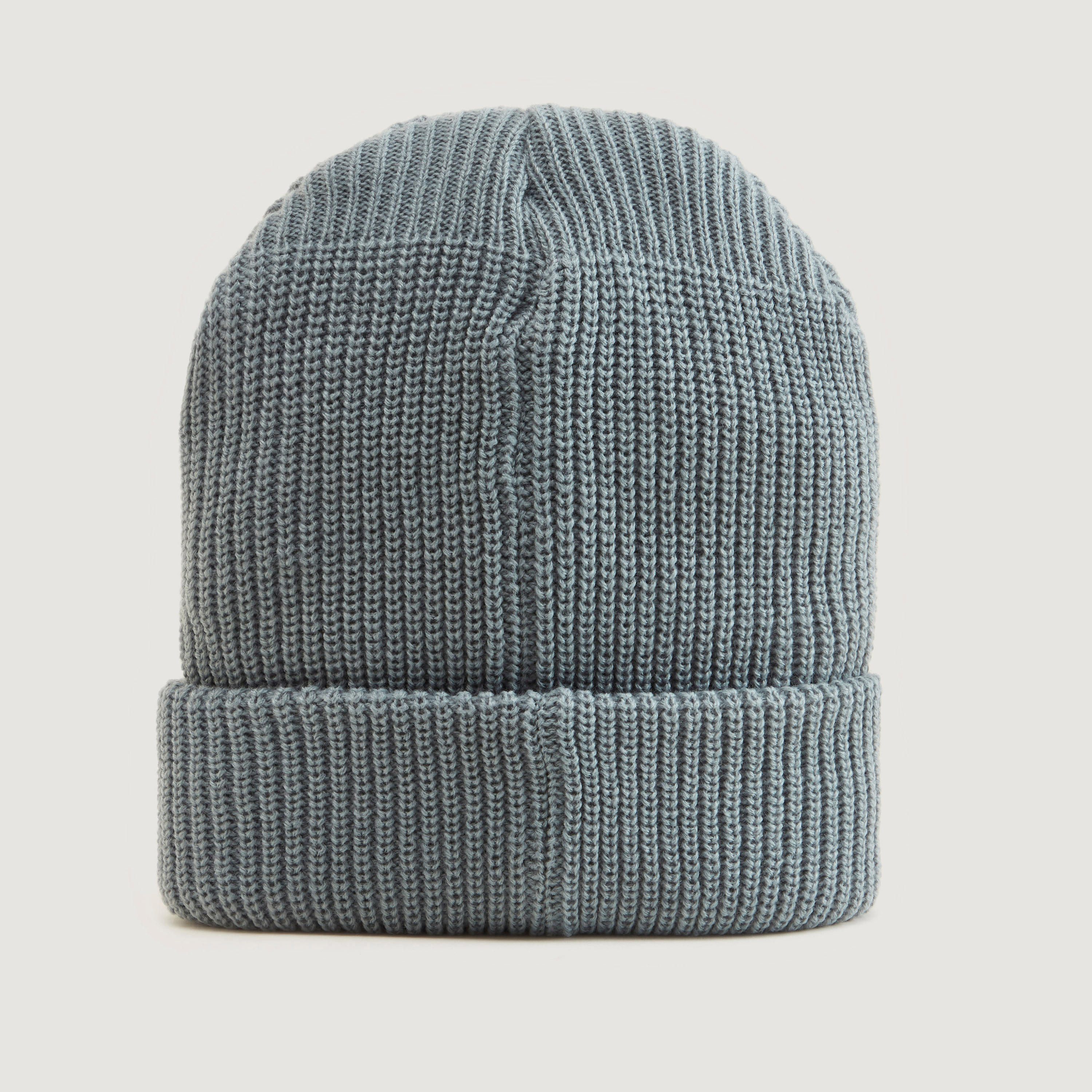 Textured Beanie with Cuffed Hem and Applique Detail-men-caps-image-4
