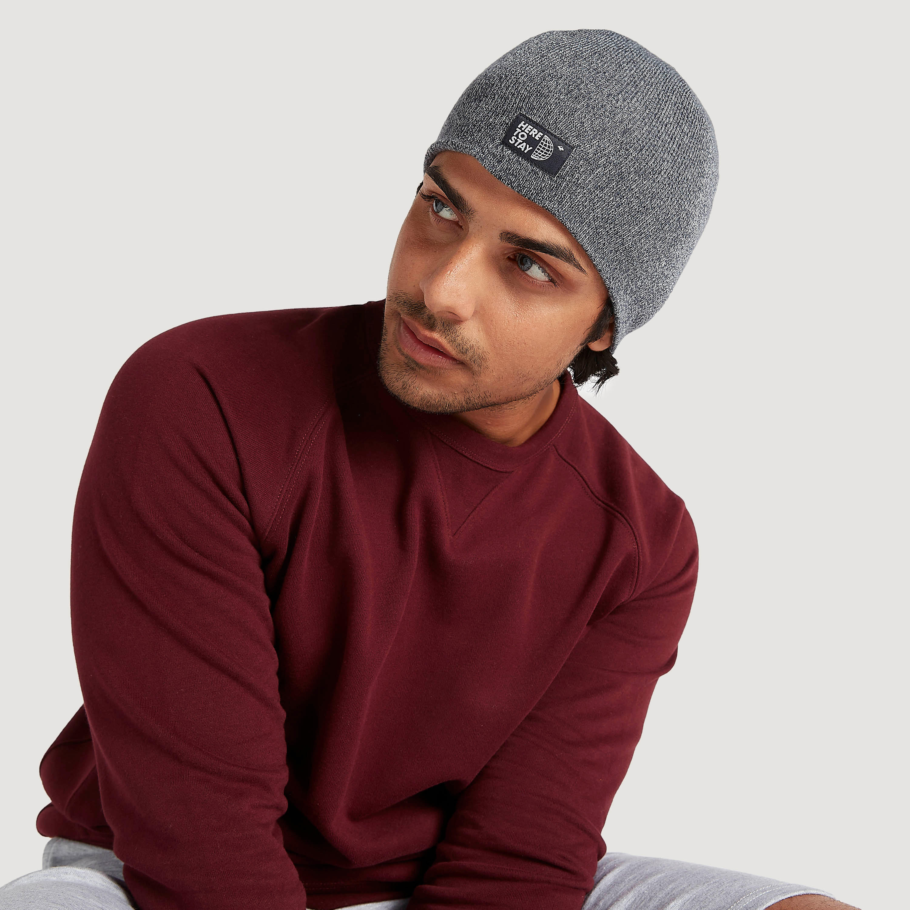 Textured Beanie with Applique Detail-men-caps-image-2
