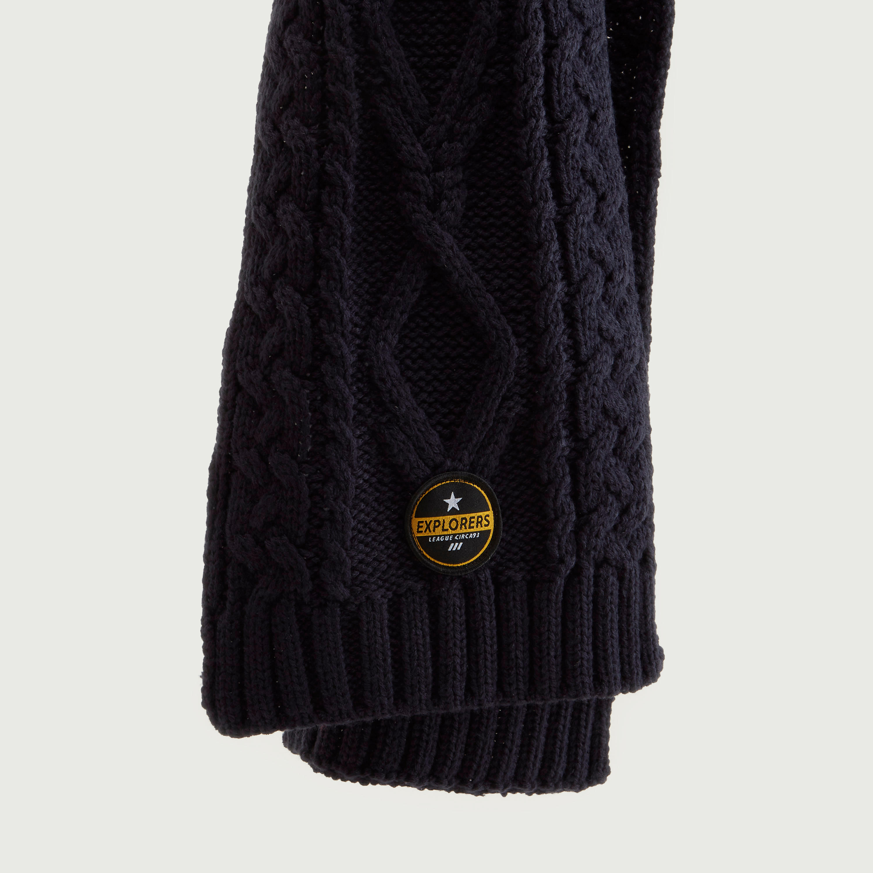 Textured Scarf with Applique Detail-men-scarvesandgloves-image-1