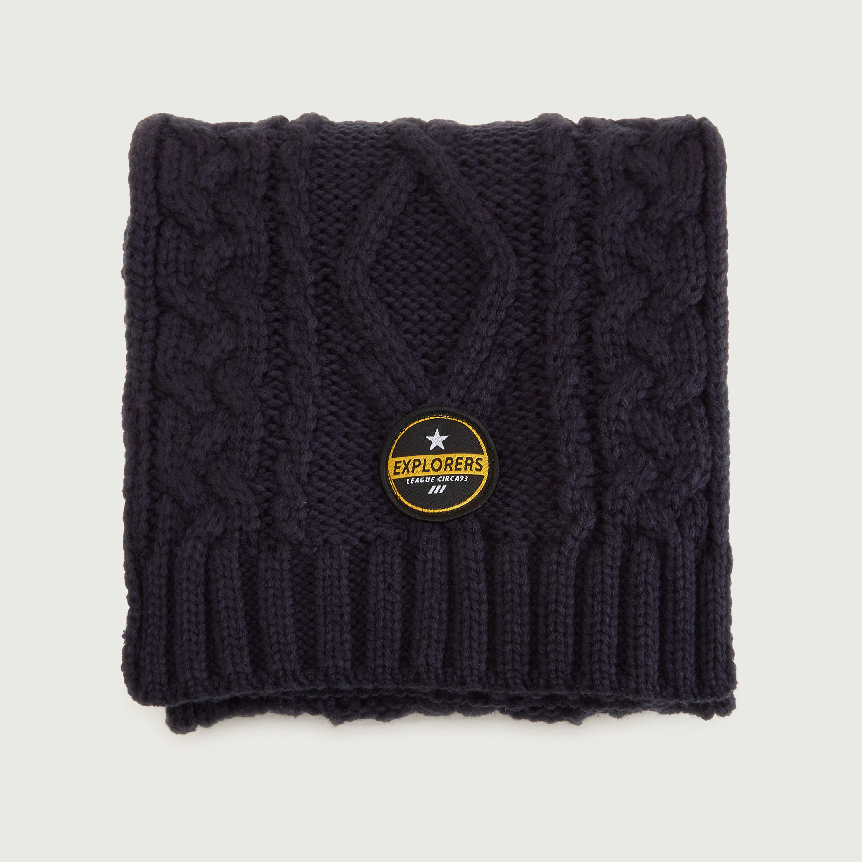 Textured Scarf with Applique Detail-men-scarvesandgloves-image-3