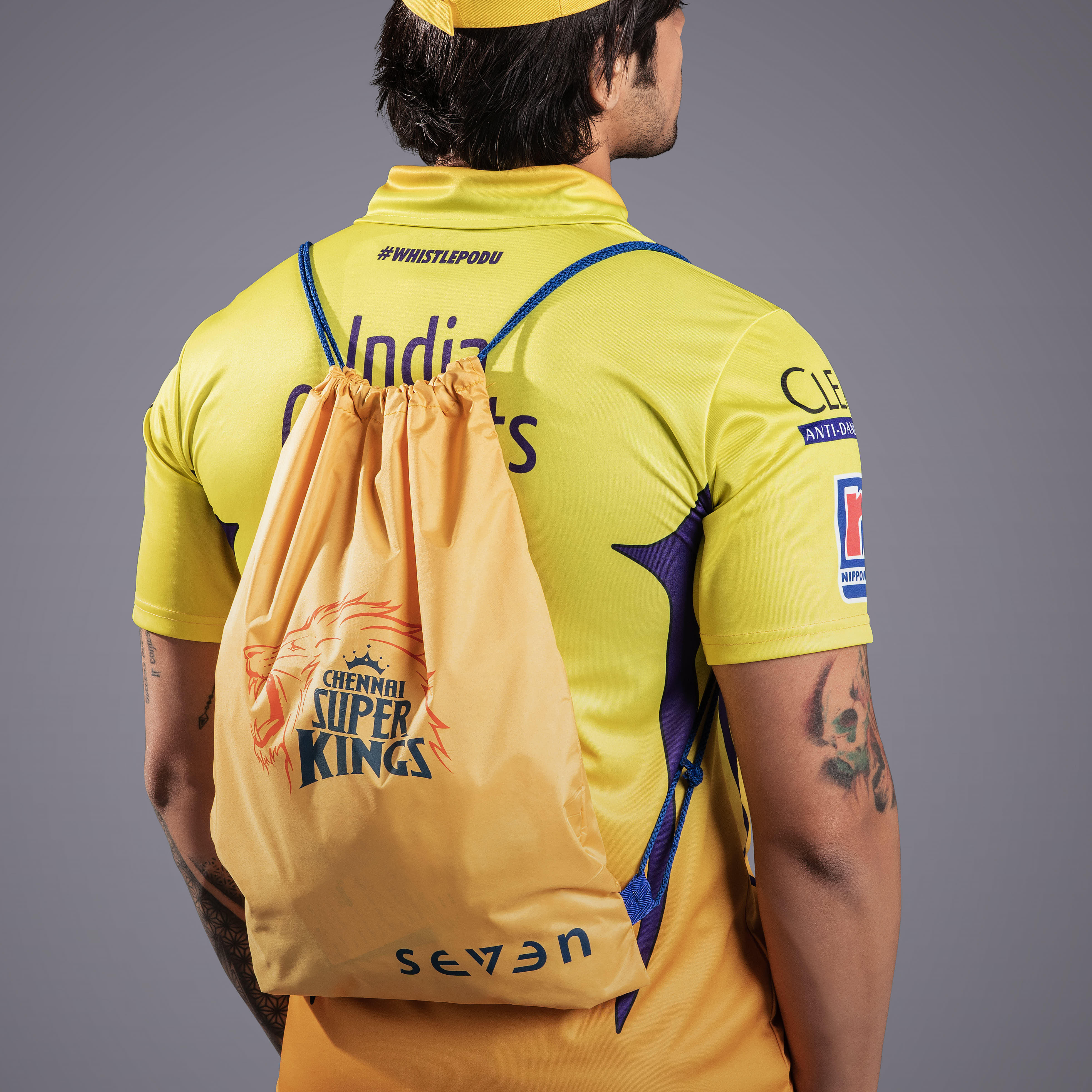 CSK Logo Print IPL Drawstring Bag-men-bags-image-1