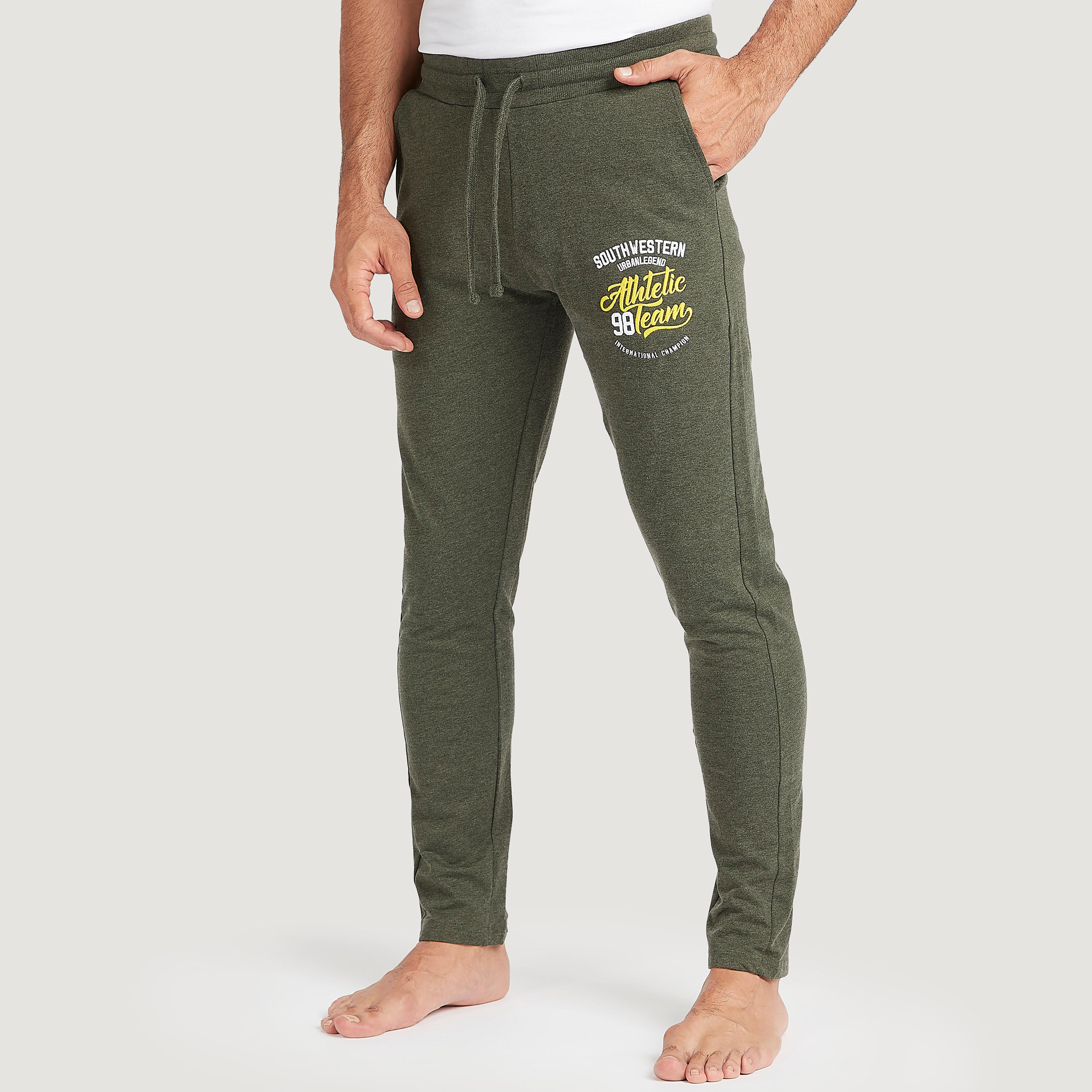 Embroidered Full Length Pyjamas with Drawstring Closure and Pockets-men-clothing-nightwear-pyjamaandshorts-image-1