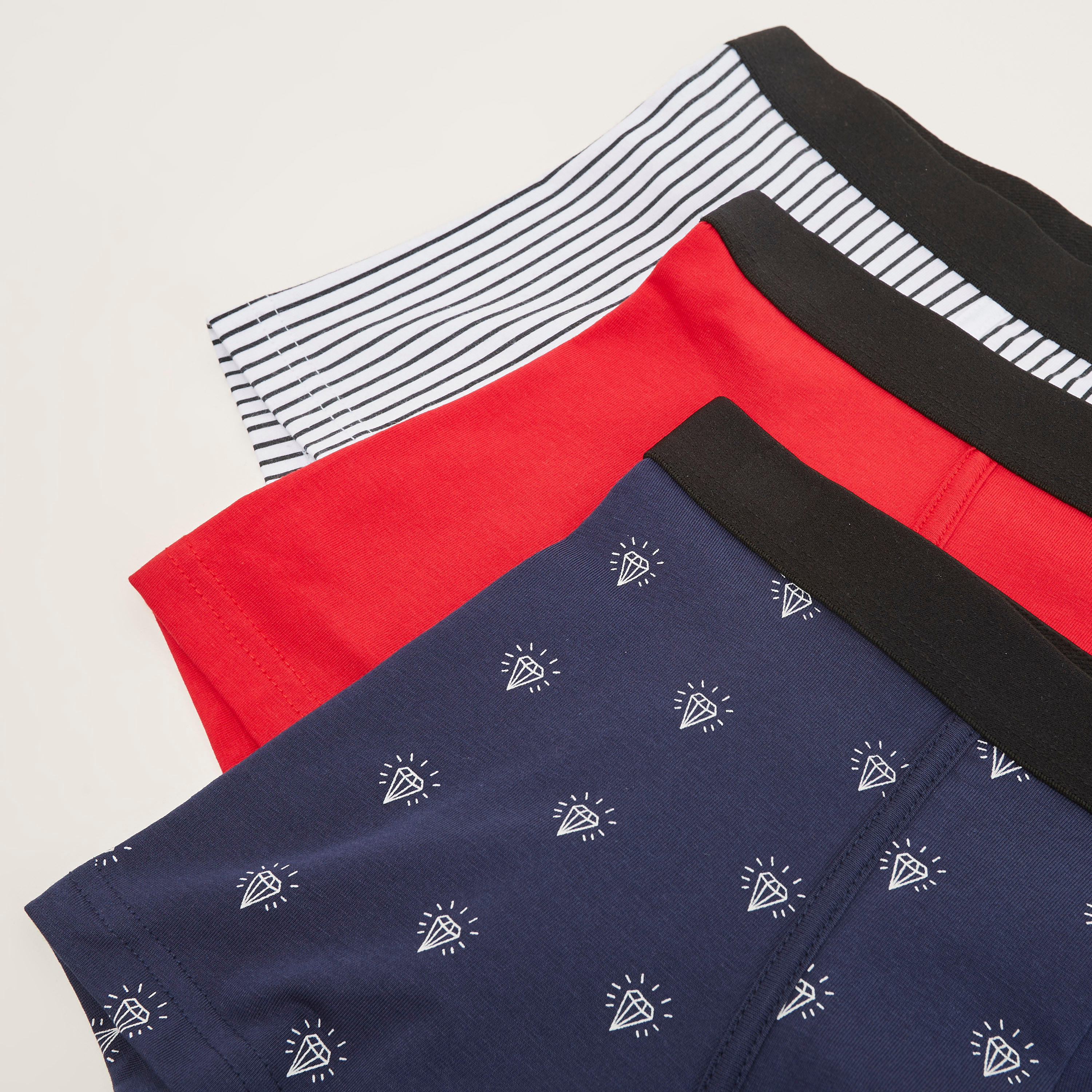 Set of 3 - Assorted Trunks with Elasticated Waistband-men-clothing-innerwear-underwear-image-2