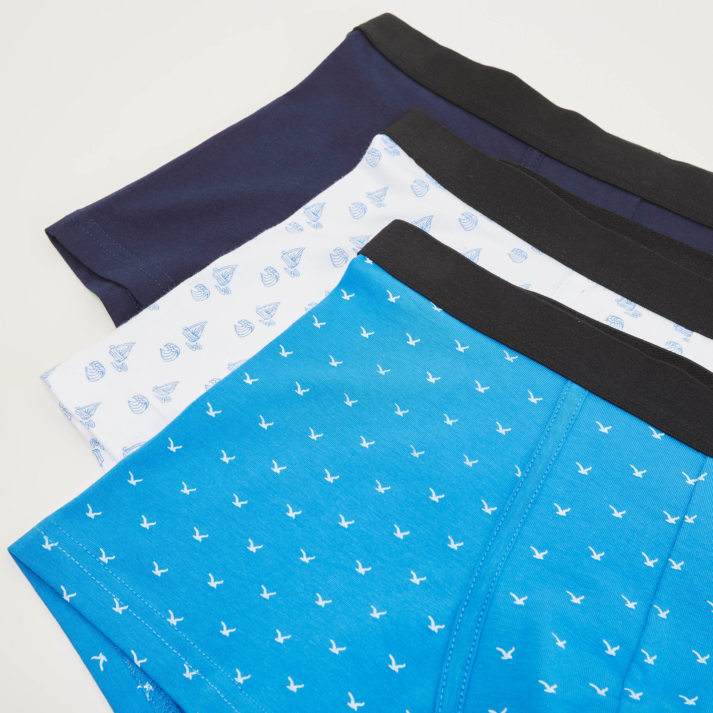 Set of 3 - Assorted Trunks with Elasticated Waistband-men-clothing-innerwear-underwear-image-2
