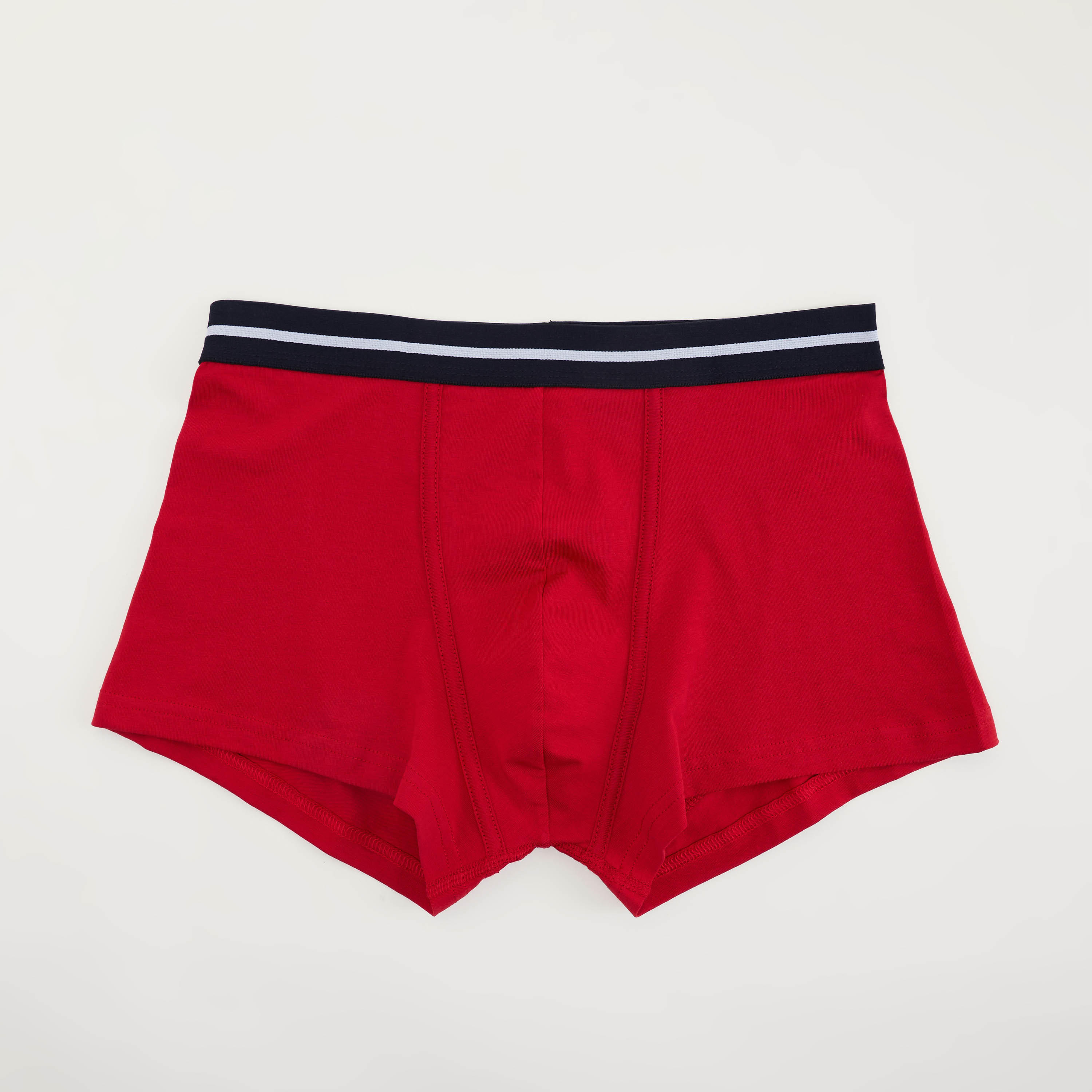 Set of 3 - Solid Trunks with Striped Elasticated Waistband-men-clothing-innerwear-underwear-image-3