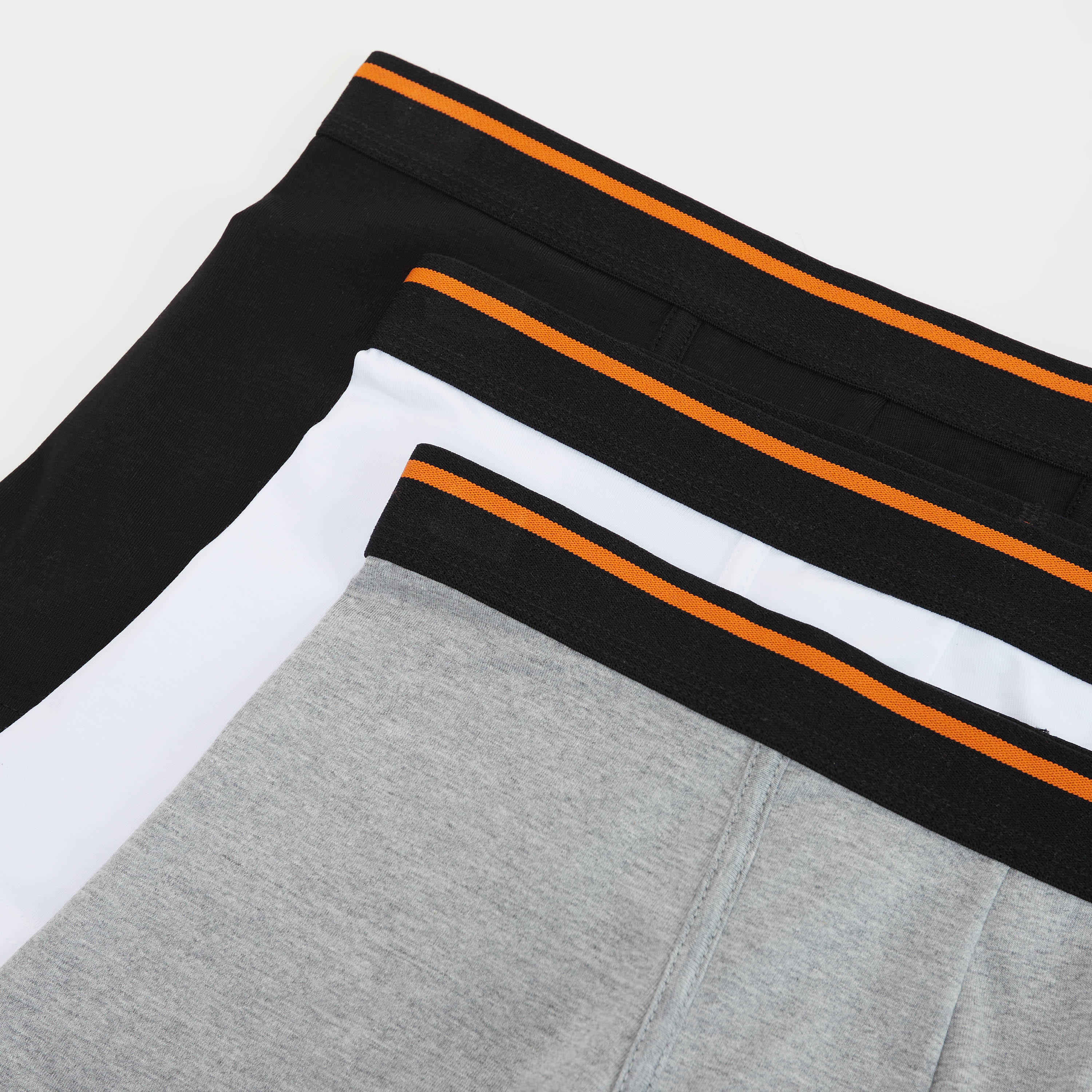 Set of 3 - Solid Trunks with Elasticated Waistband-men-clothing-innerwear-underwear-image-2