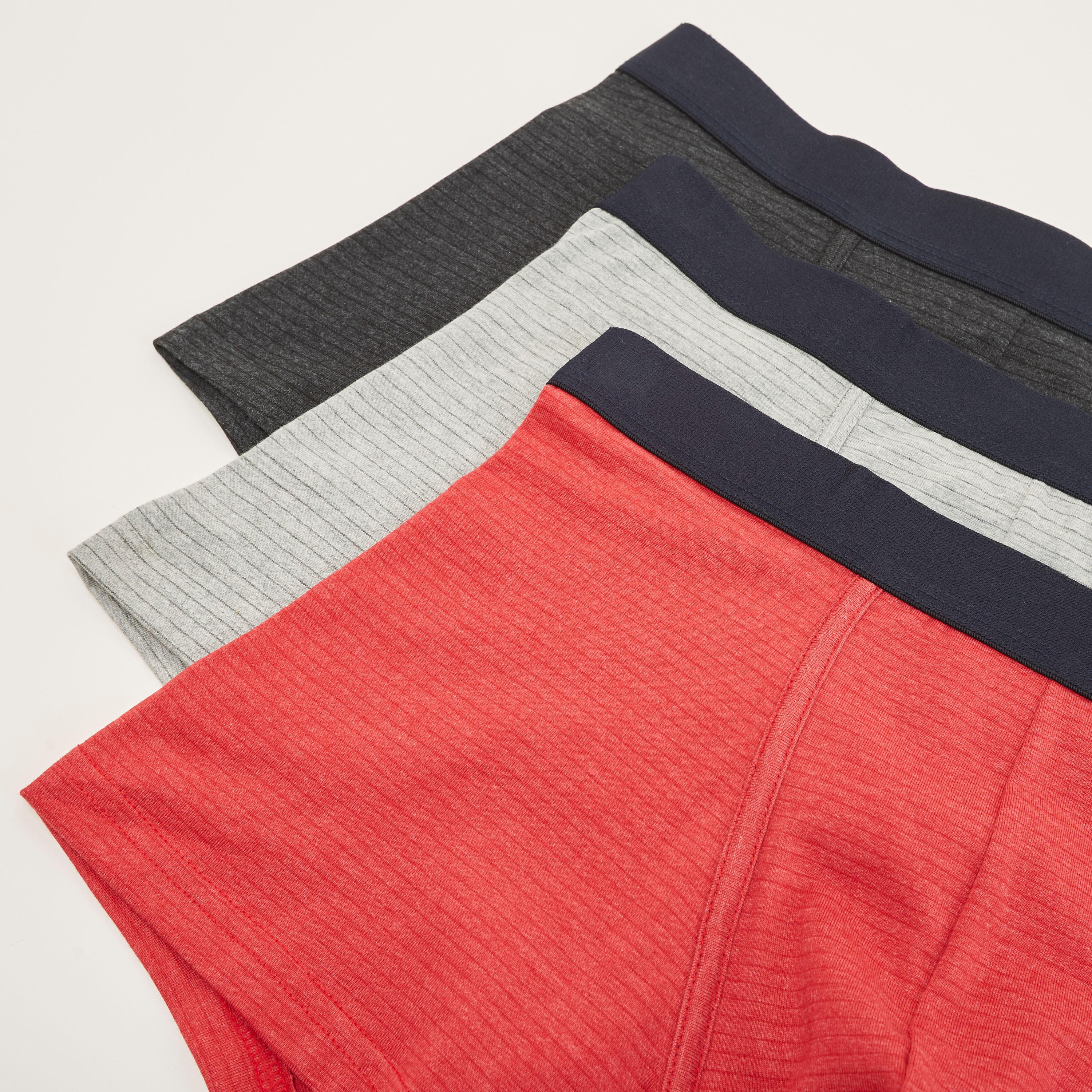 شورتات ترانك مقلّمة بخصر مطّاطي - طقم من 3-men-clothing-innerwear-underwear-image-2