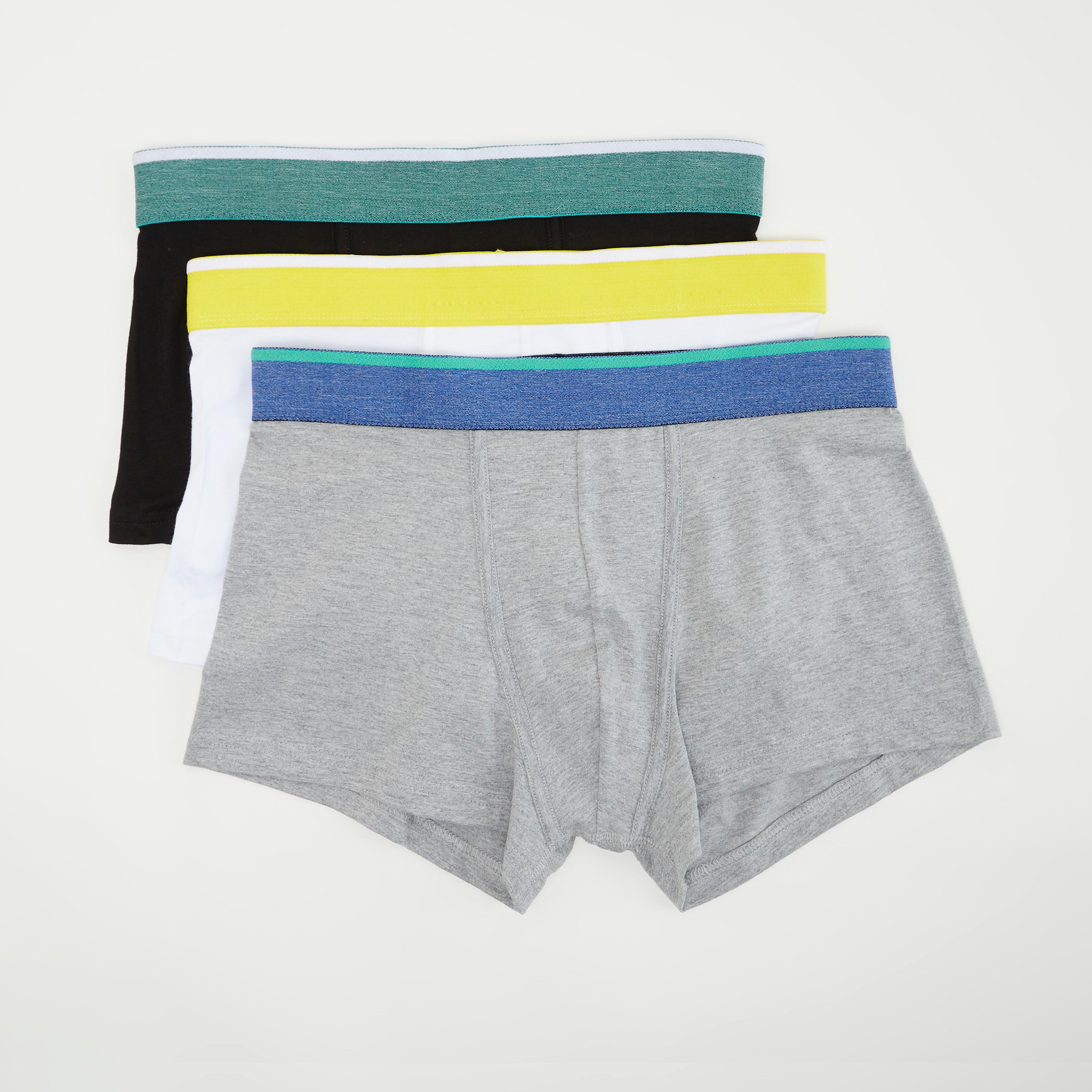 شورتات ترانك داخليّة سادة بخصر مطّاطي- طقم من 3-men-clothing-innerwear-underwear-image-4