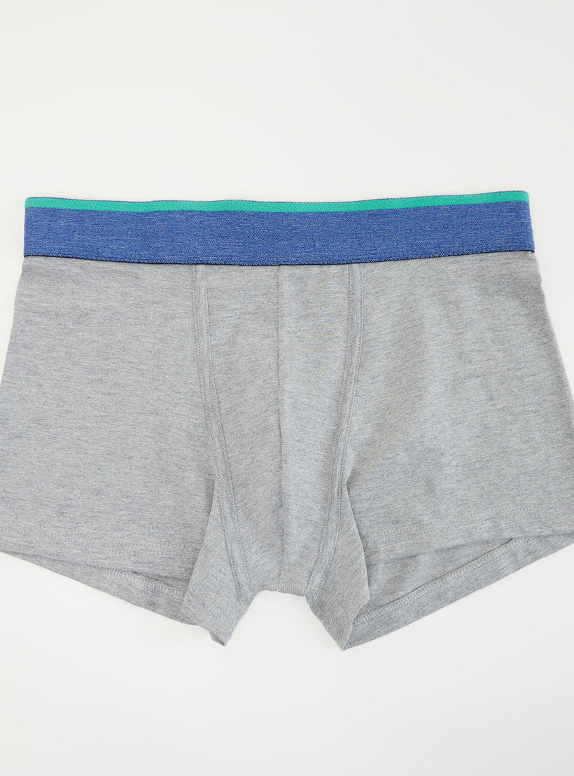 شورتات ترانك داخليّة سادة بخصر مطّاطي- طقم من 3-men-clothing-innerwear-underwear-image-2
