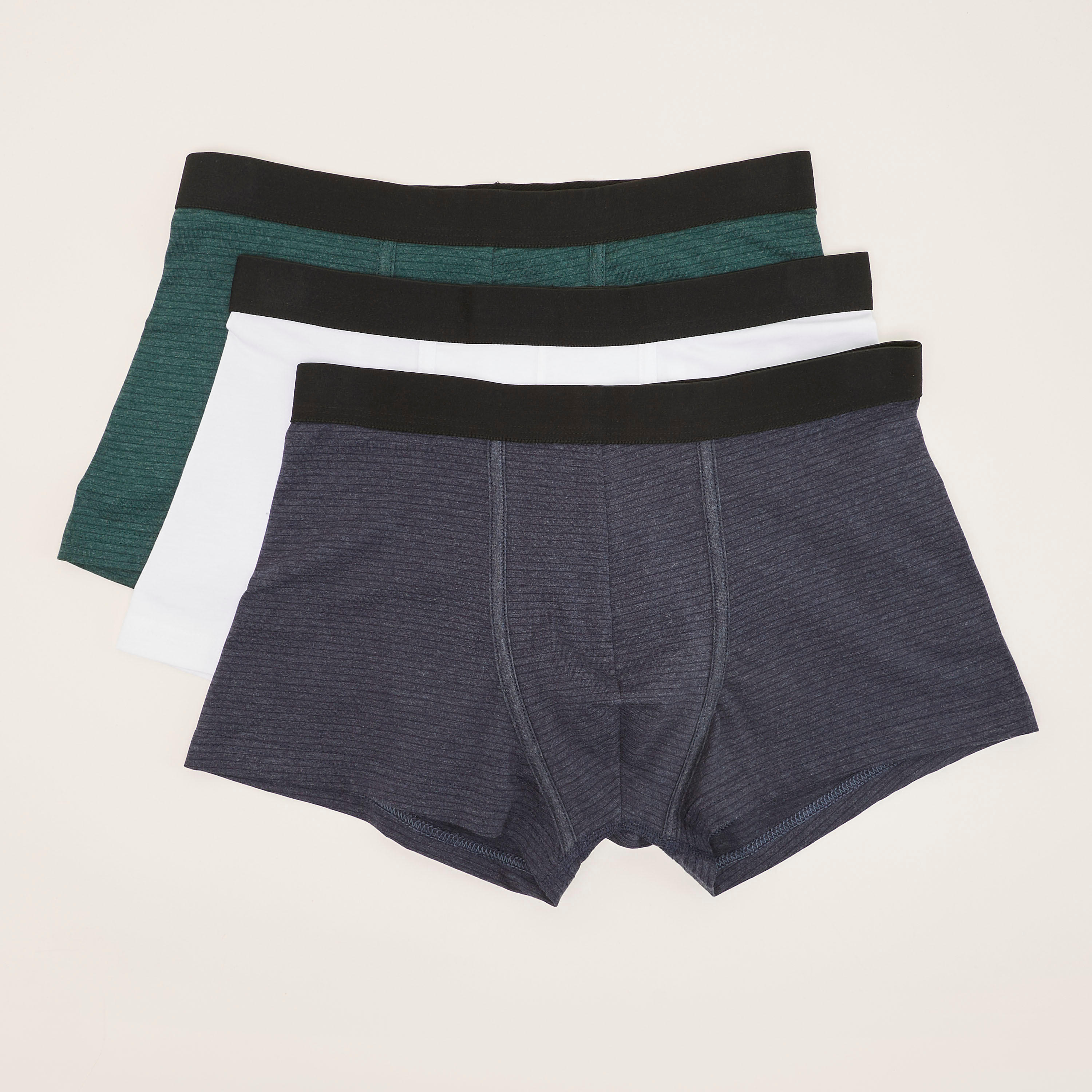 Set of 3 - Striped Trunks with Elasticated Waistband-men-clothing-innerwear-underwear-image-1