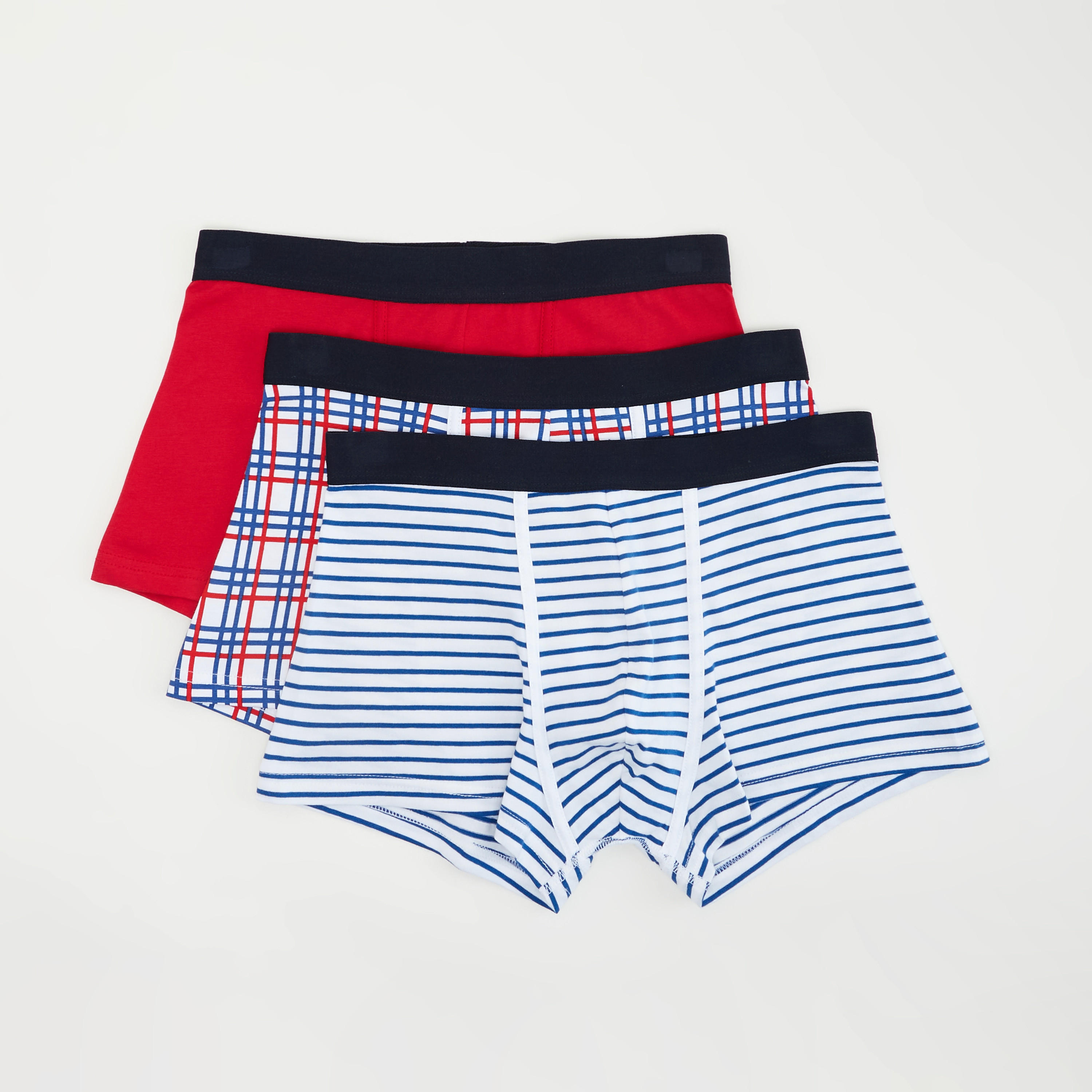 شورتات ترانك متنوّعة بخصر مطّاطي متباين - طقم من 3-men-clothing-innerwear-underwear-image-1