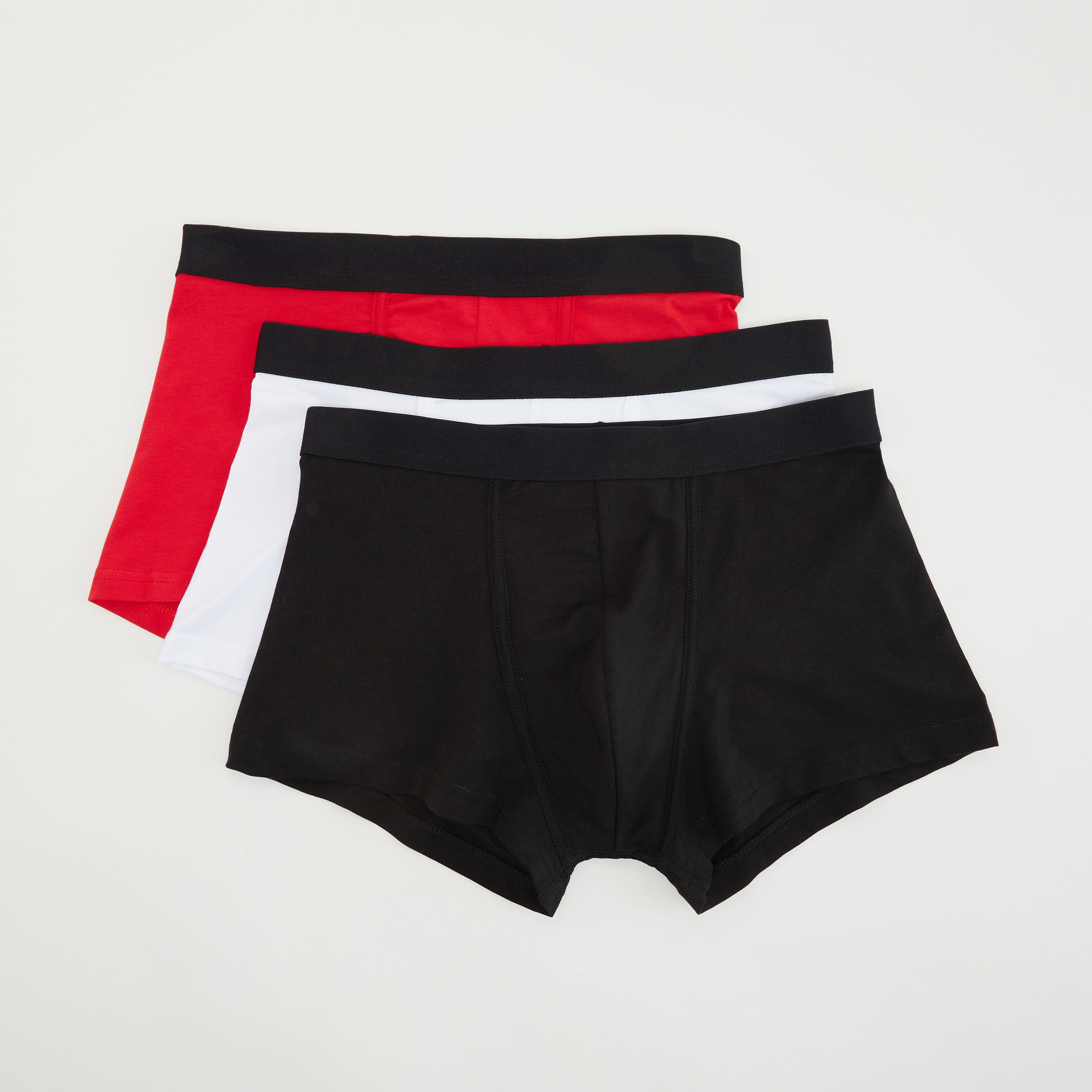 شورتات ترانك داخليّة سادة بخصر مطّاطي- طقم من 3-men-clothing-innerwear-underwear-image-4