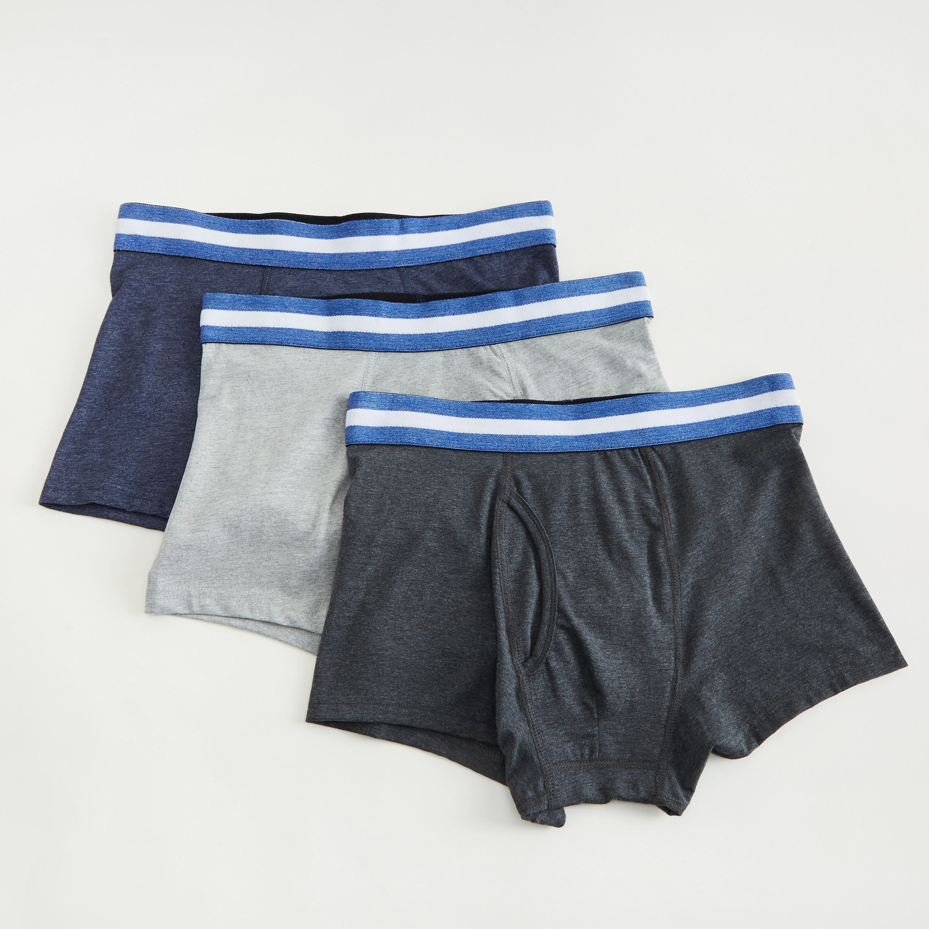 شورت ترانك سادة بخصر مطّاطي - طقم من 3 قطع-men-clothing-innerwear-underwear-image-4