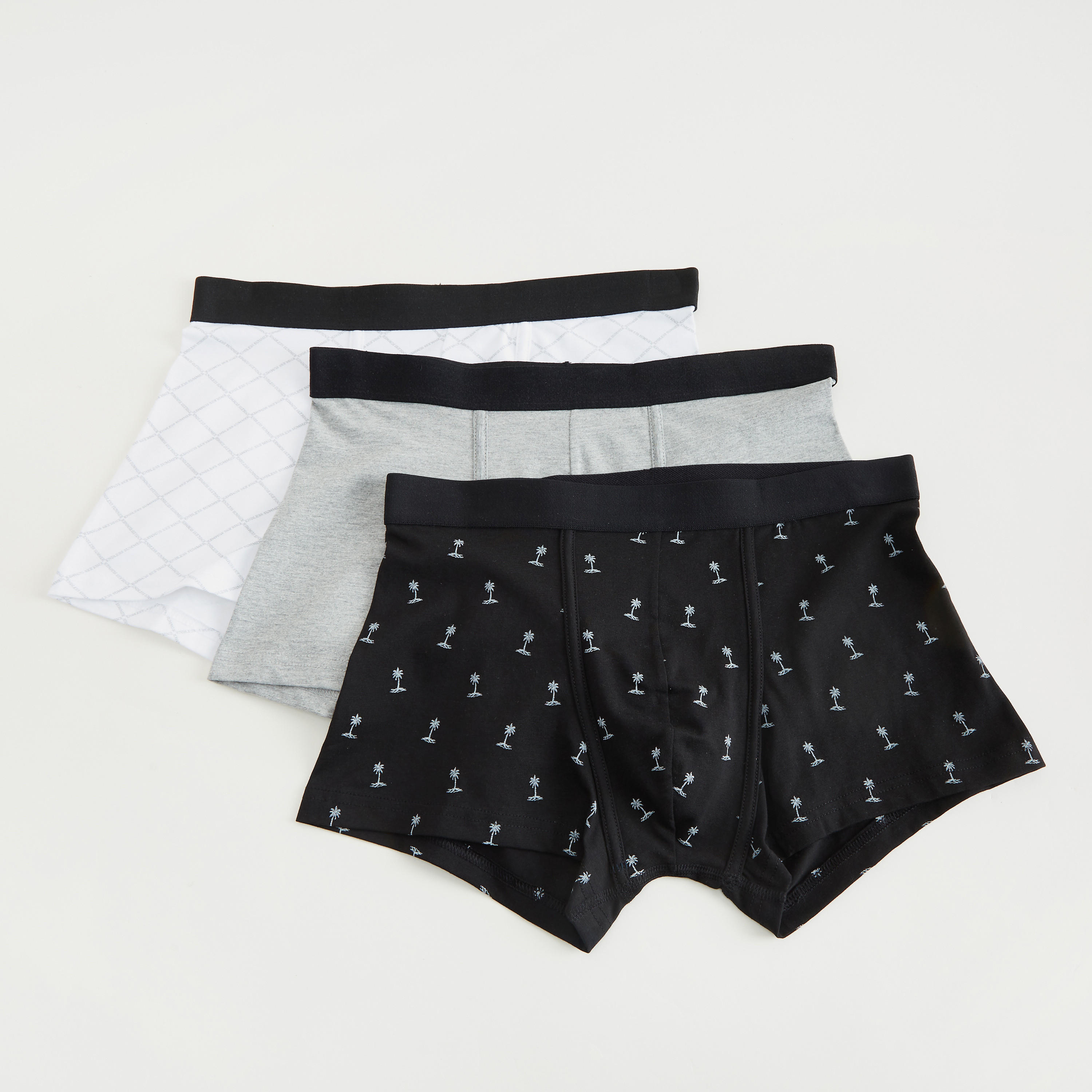 Set of 3 - Assorted Trunks with Elasticated Waistband-men-clothing-innerwear-underwear-image-1