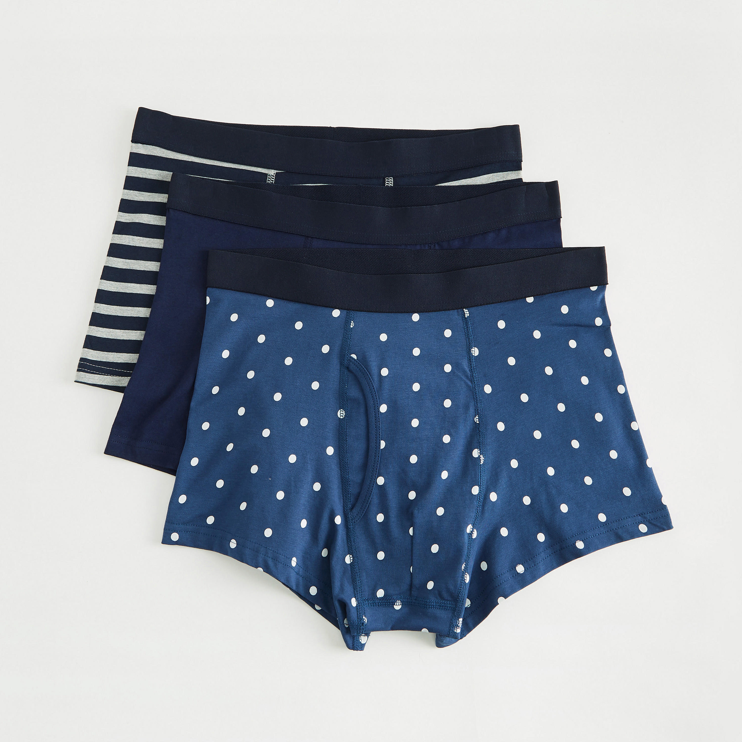 Set of 3 - Assorted Trunks with Elasticated Waistband-men-clothing-innerwear-underwear-image-1
