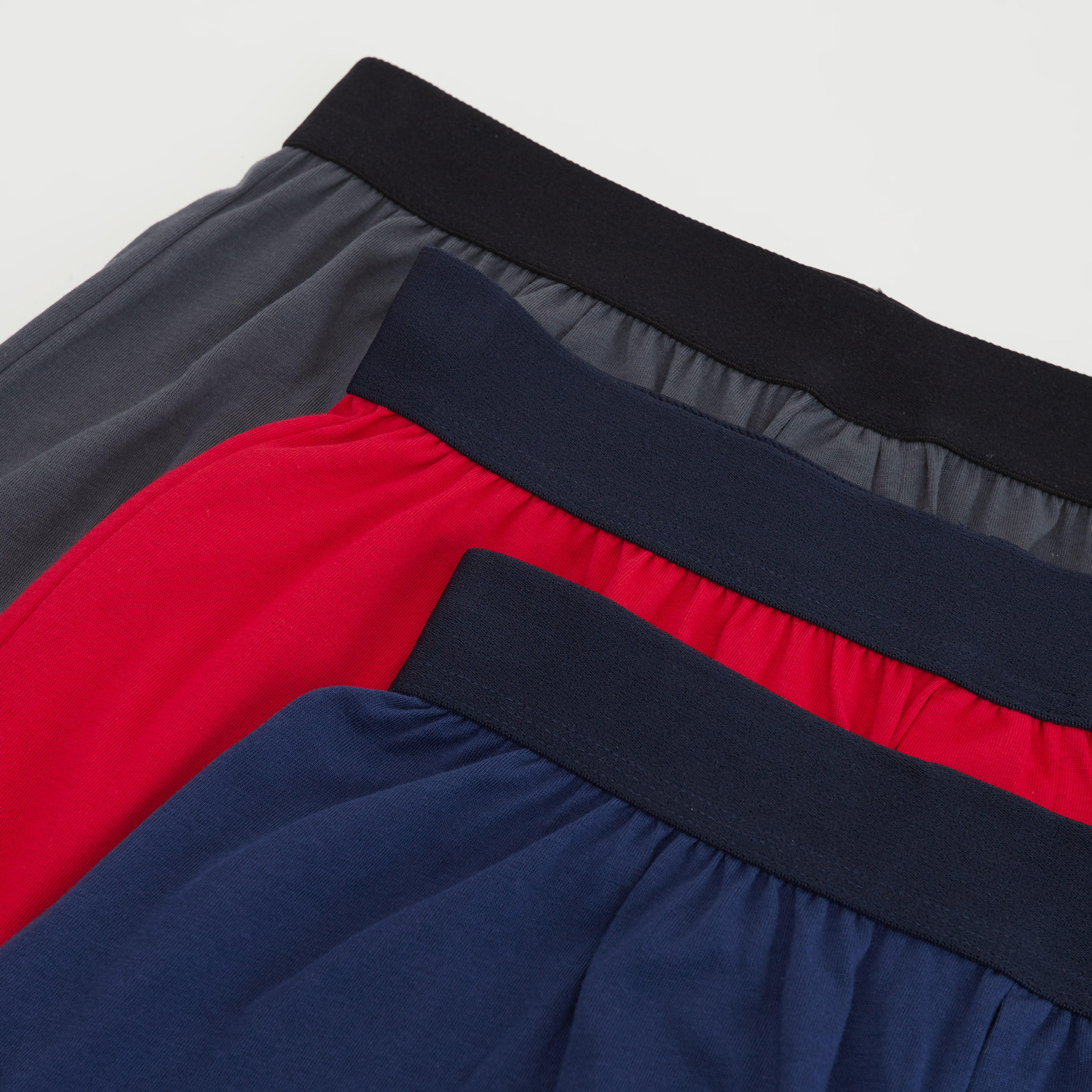شورتات بوكسر داخلية سادة بخصر مطّاطي - طقم من 3-men-clothing-innerwear-underwear-image-3