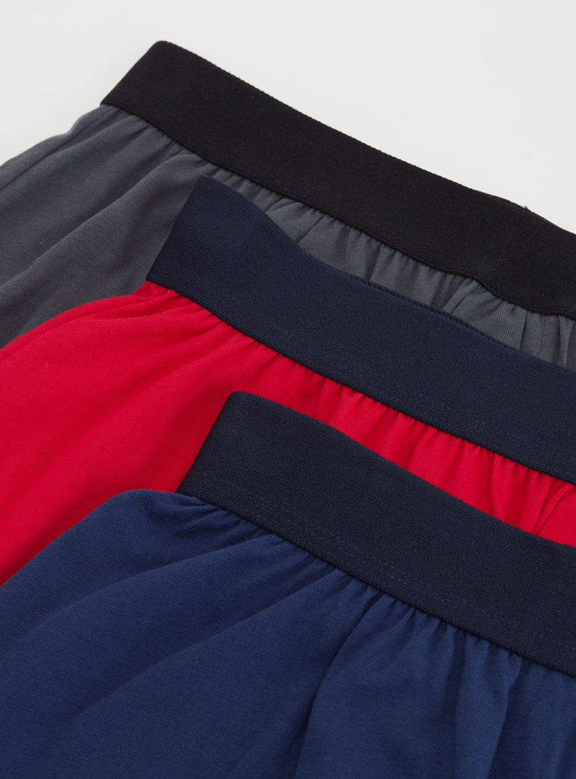 شورتات بوكسر داخلية سادة بخصر مطّاطي - طقم من 3-men-clothing-innerwear-underwear-image-3