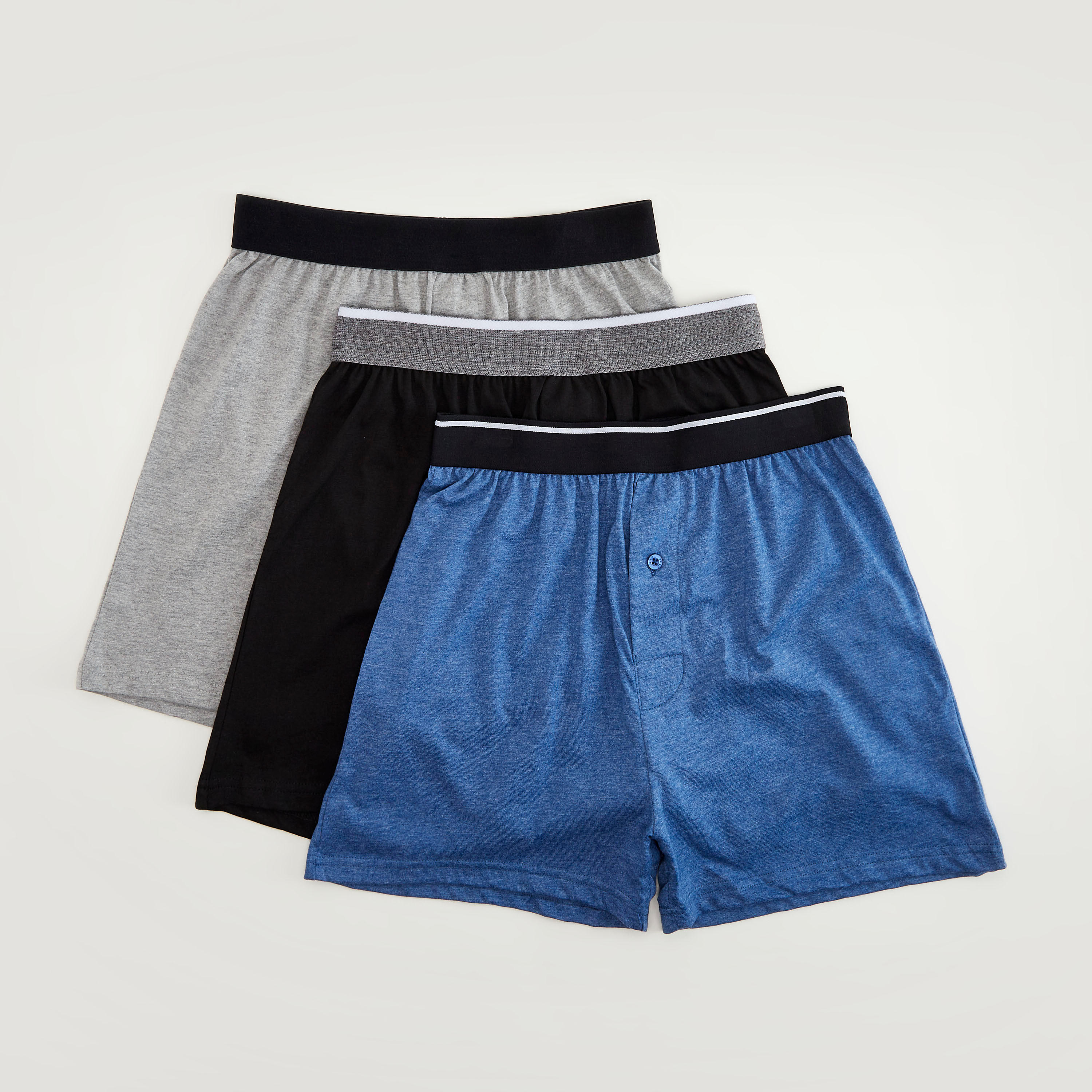 شورتات بوكسر داخليّة سادة بخصر مطّاطي - طقم من 3-men-clothing-innerwear-underwear-image-4