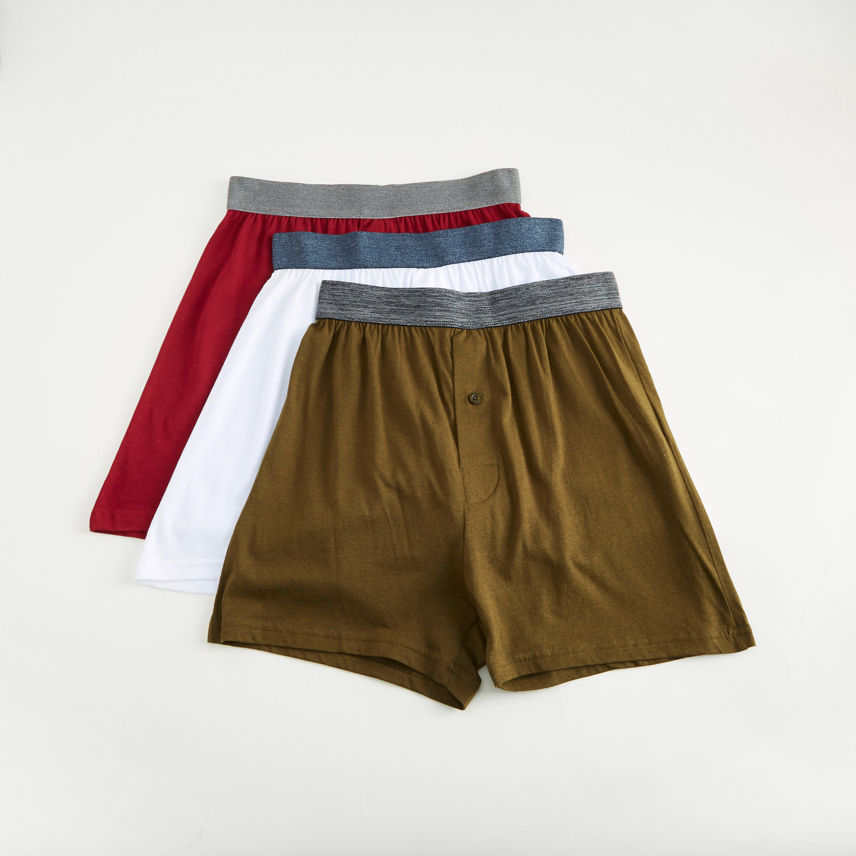 Set of 3 - Solid Boxers with Elasticated Waistband-men-clothing-innerwear-underwear-image-1