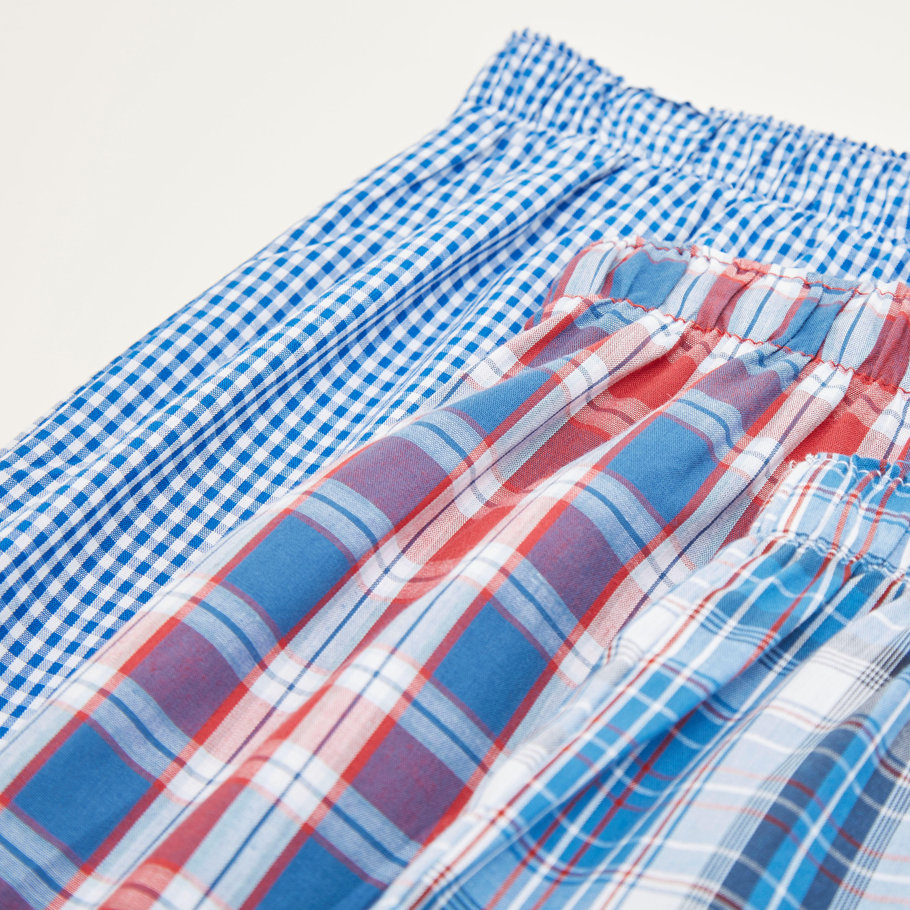 شورتات بوكسر داخلية كاروهات بخصر مطّاطي - طقم من 3-men-clothing-innerwear-underwear-image-2
