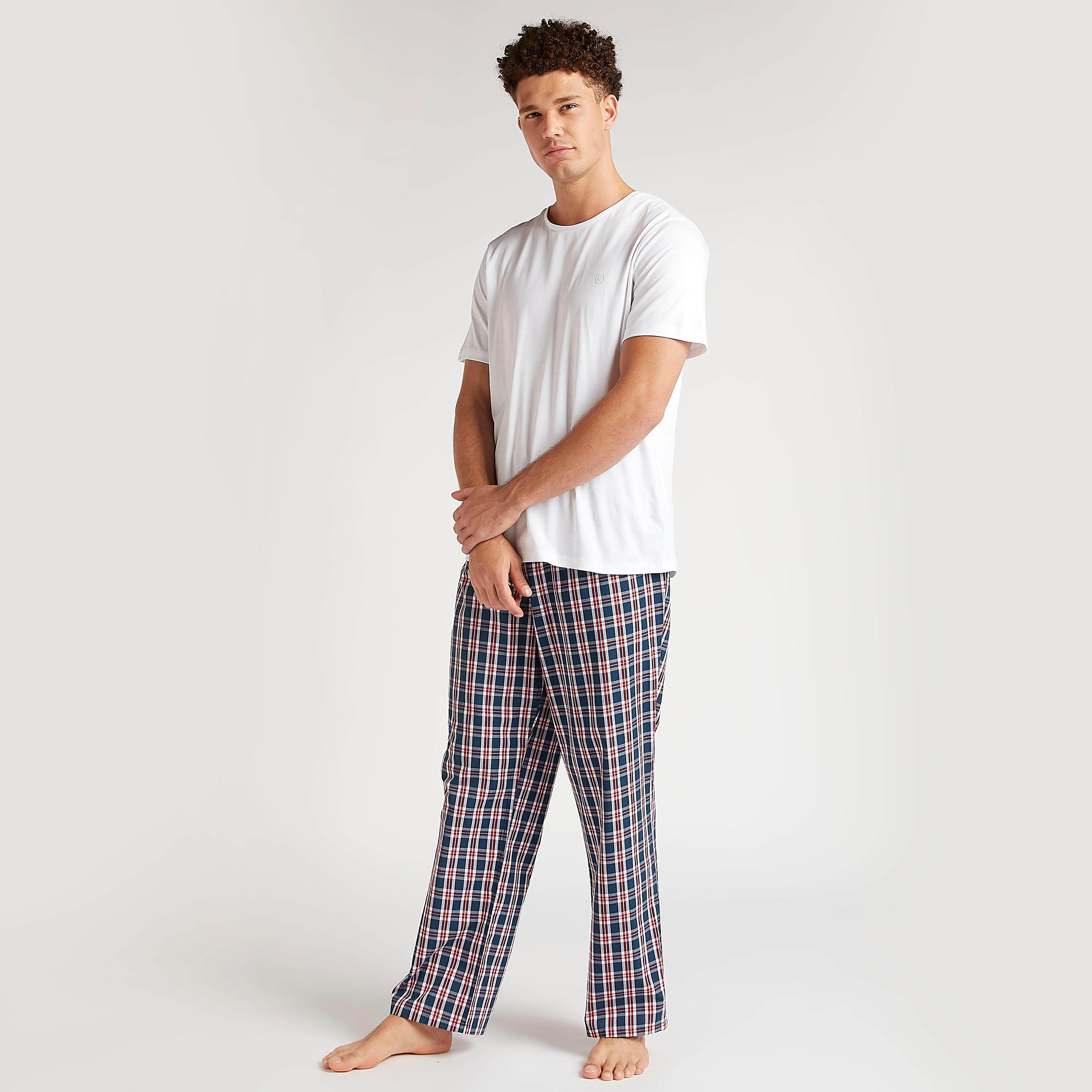 بيجامات متنوّعة بخصر مطّاطي - طقم من 2-men-clothing-nightwear-pyjamaandshorts-image-2