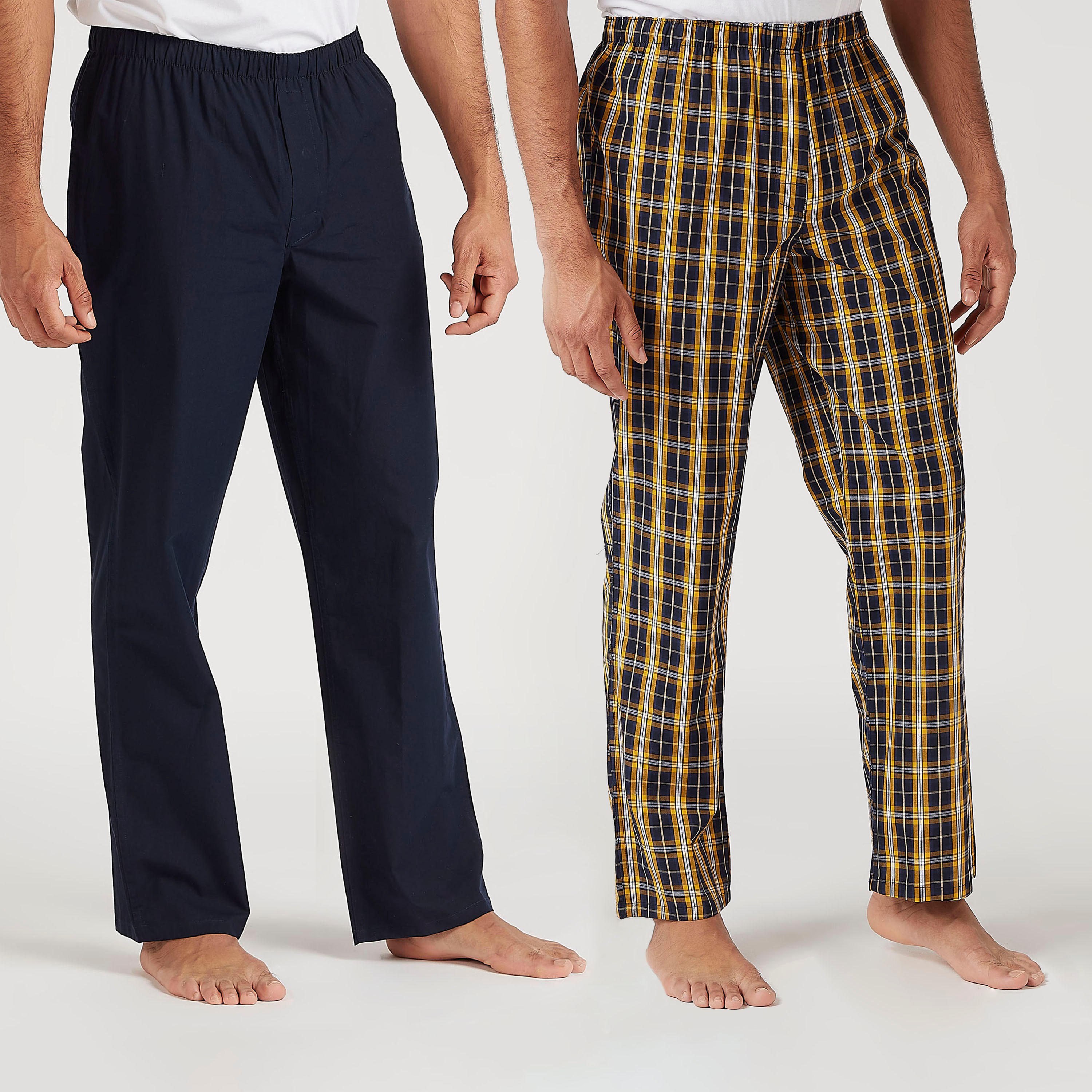Set of 2 - Assorted Pyjamas with Elasticated Waistband-men-clothing-nightwear-pyjamaandshorts-image-1