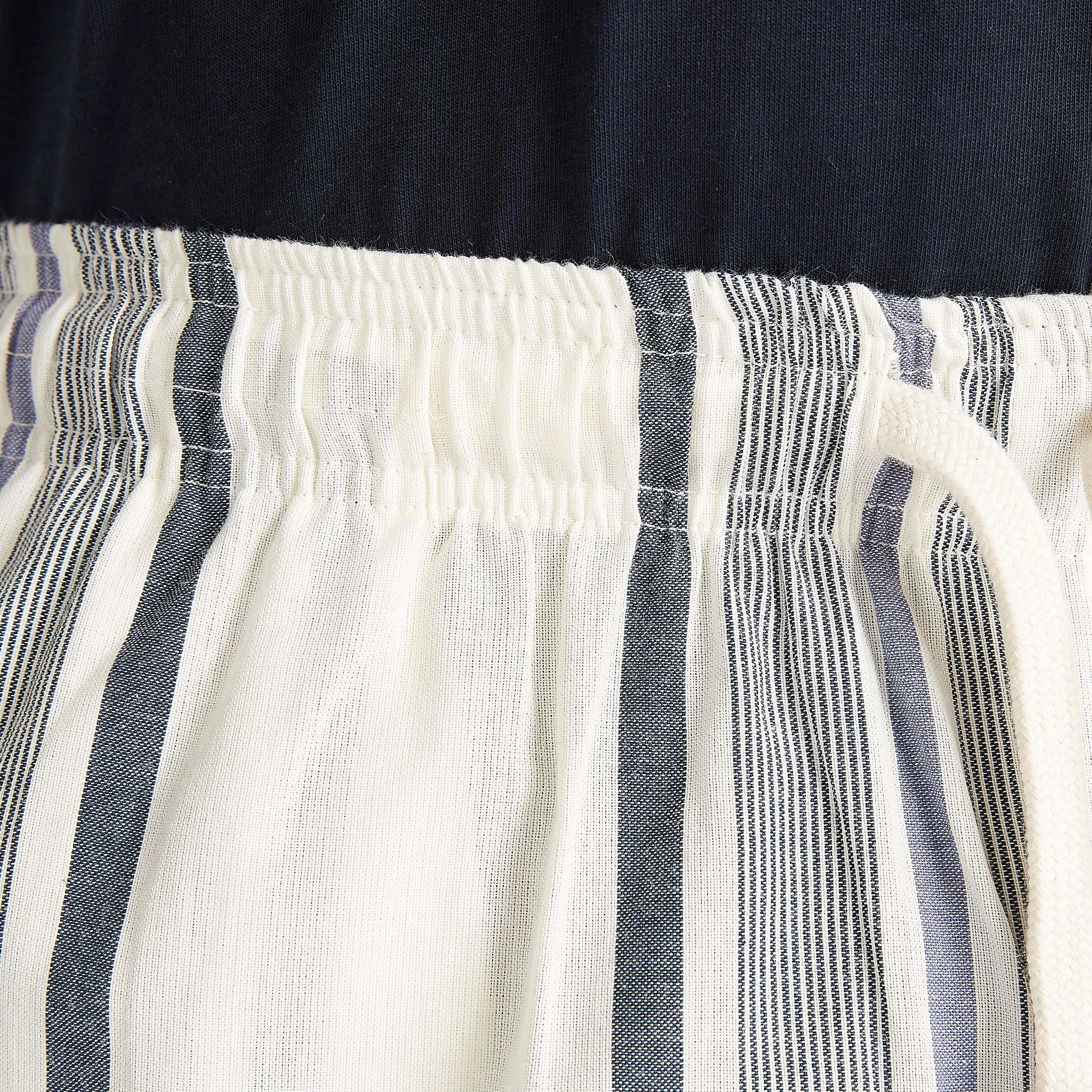 Printed Crew Neck T-shirt and Full Length Striped Pyjama Set-men-clothing-nightwear-sets-image-5