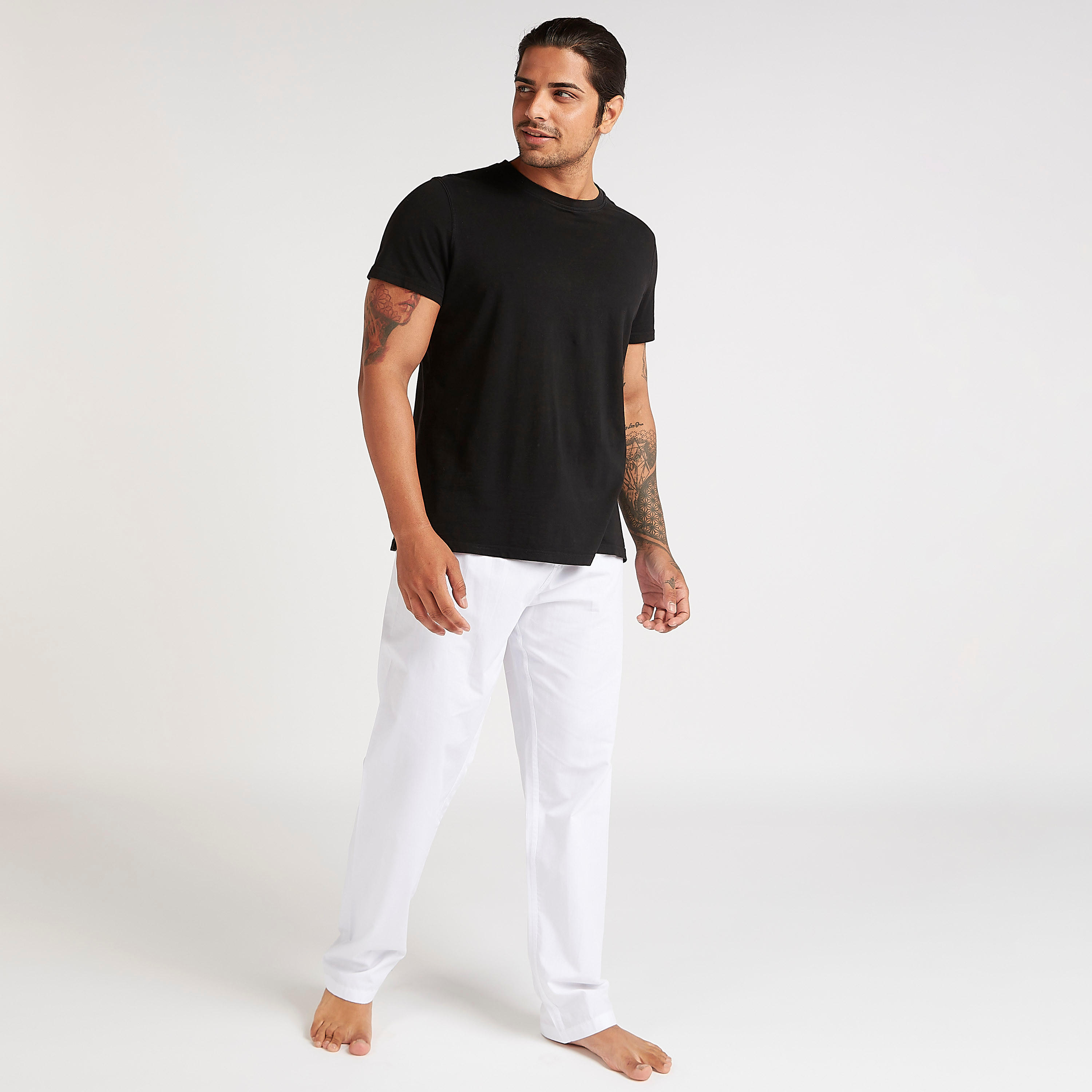 بنطلون بيجاما سادة بطول كامل وخصر مطّاطي-men-clothing-nightwear-pyjamaandshorts-image-3